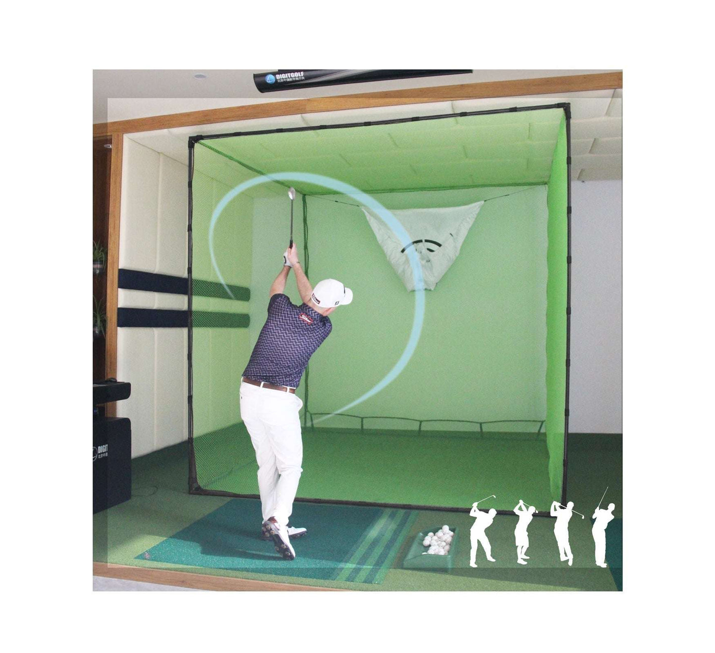 Kapler Golf Hitting Cage 8x8x8ft