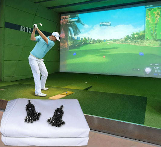 Golf Simulator Enclosure Nets - Complete Set with Frame and HD Impact Screen Kit 10 x 8 ft, 12 x 9 ft, or 14 x 8 ft - Kapler Sports