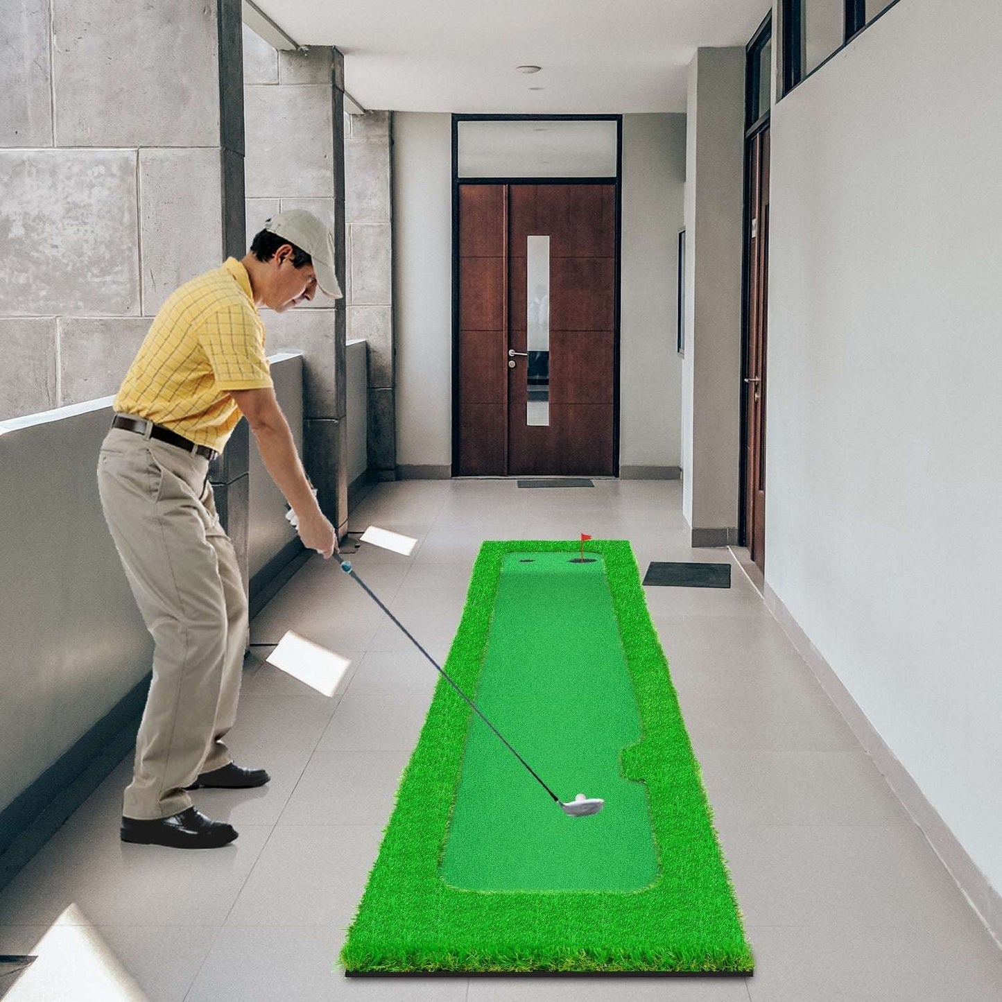 Kapler Golf Hitting Mats Golf Putting Training 10X1.6ft