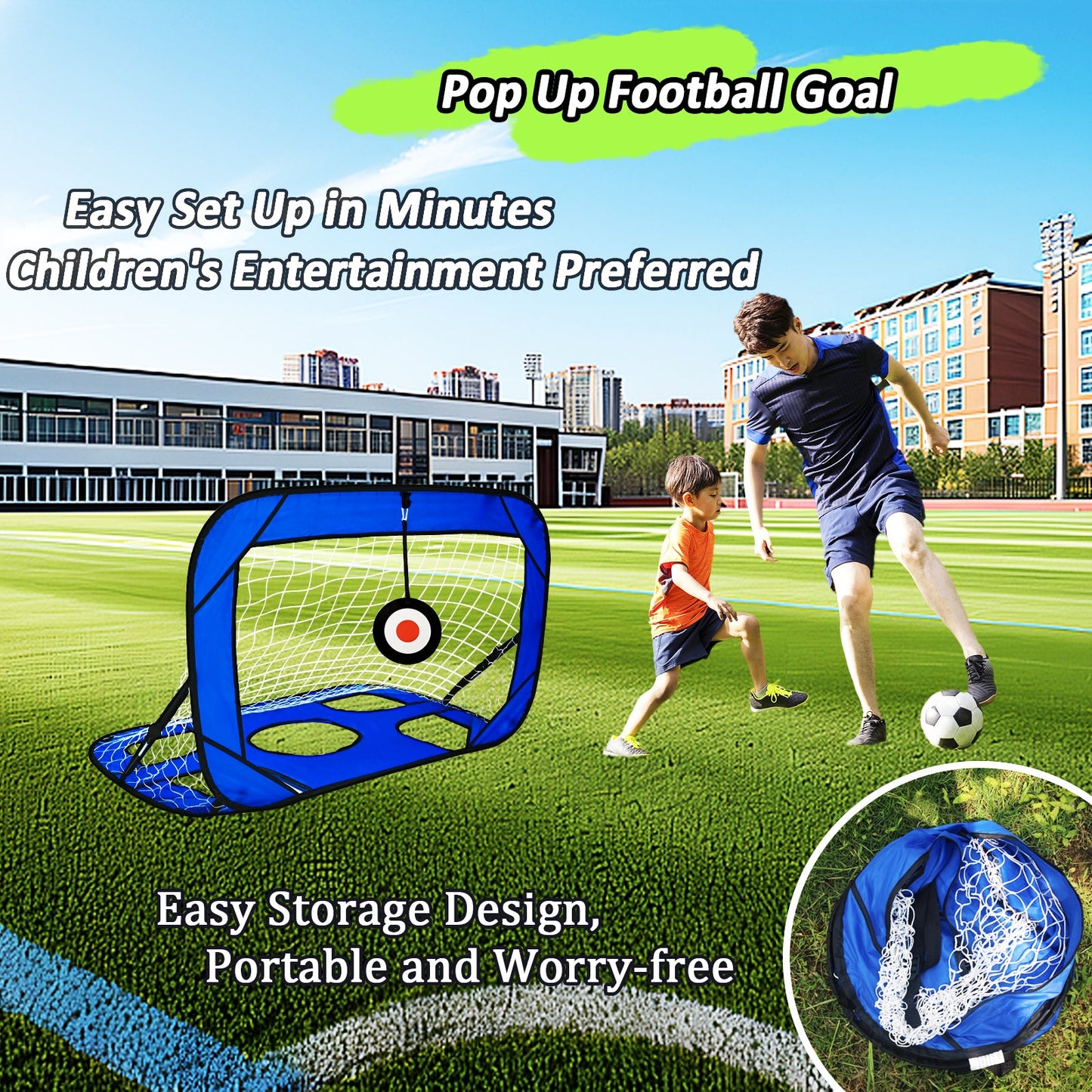 Pop up football goal 4X2.5X2.5ft