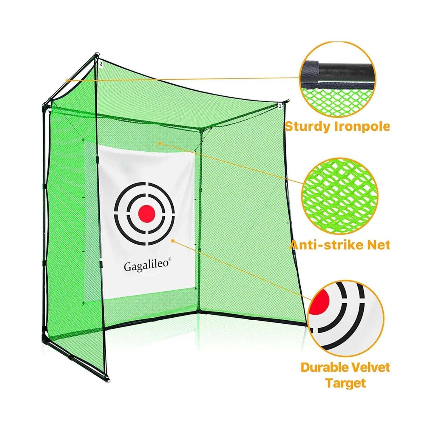 Kapler Golf Hitting Practice Cage 7.7X7.7X4.6 ft