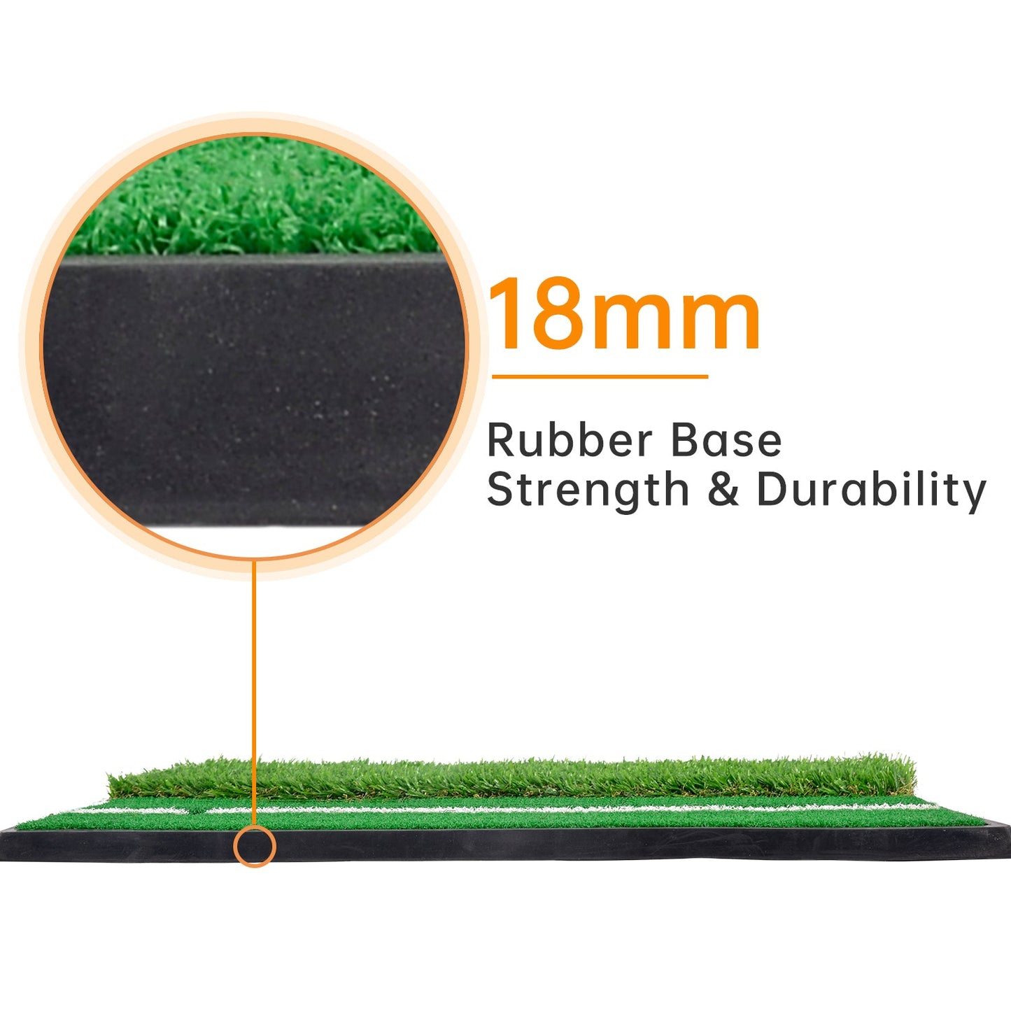 Kapler Sports Golf Hitting Mats Golf Turf Putting Grass Mat Golf Training Practice Turf with Tee Equipment | 12''x24''