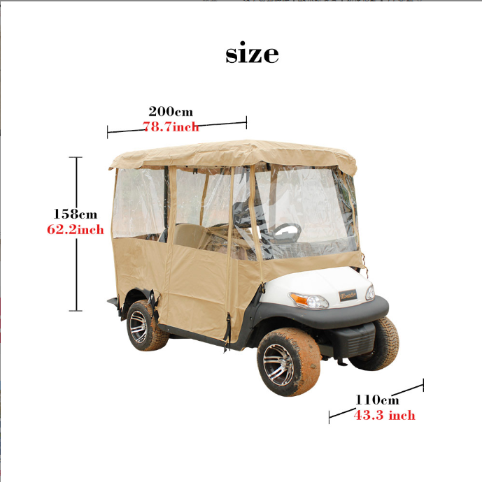 300D Xford Cloth Water-proof Sun-proof Golf Car Cover