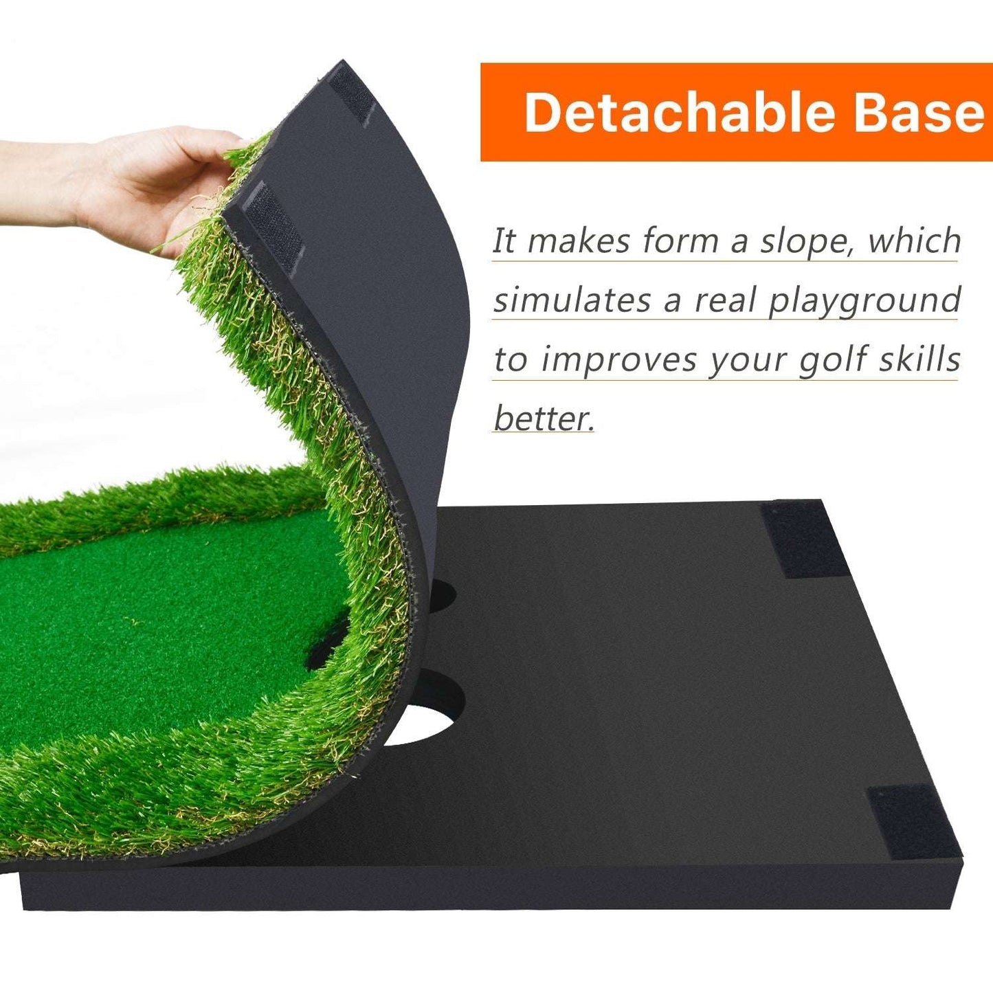 Kapler Golf Hitting Mats Golf Putting Training 10X1.6ft