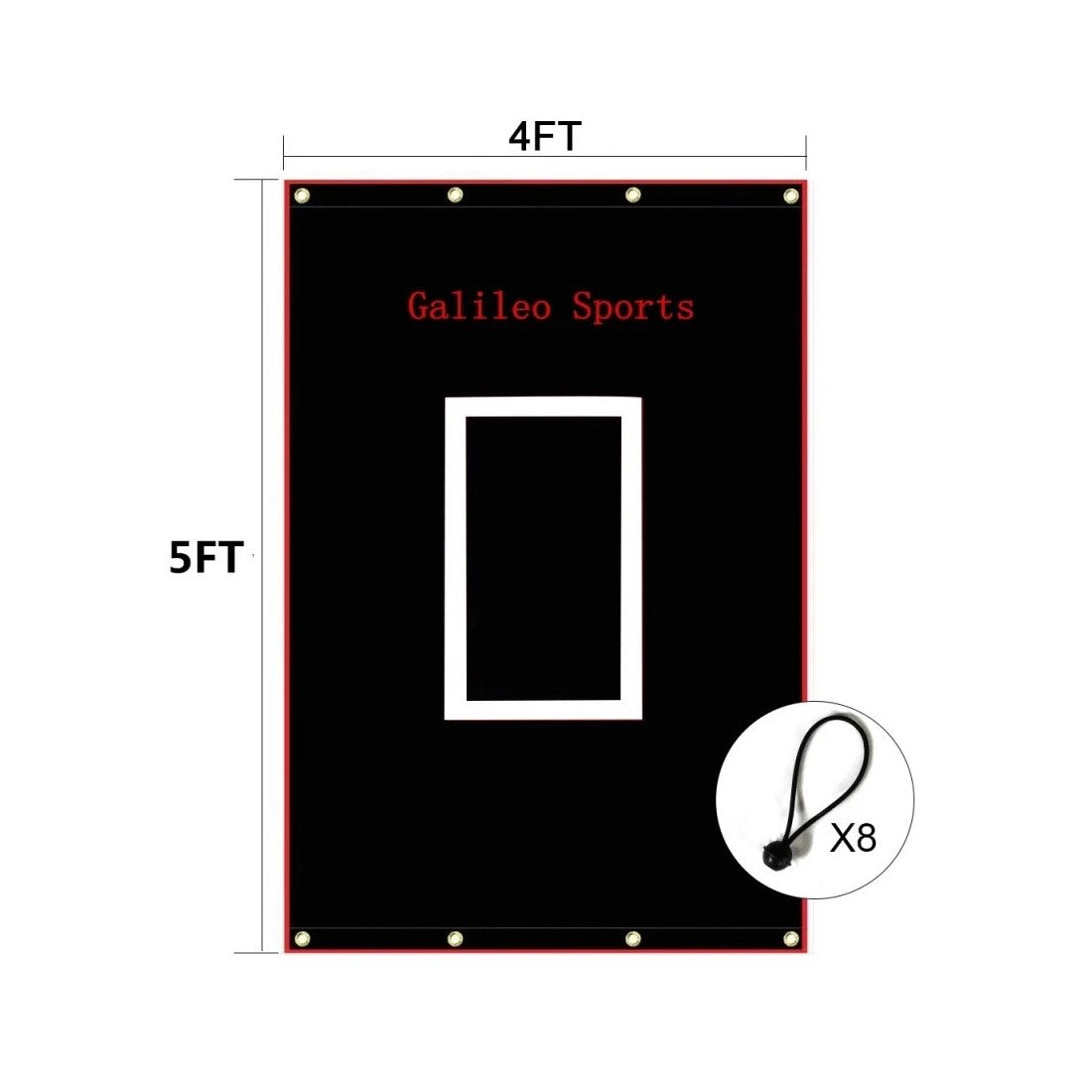 Kapler Softball Backstop Vinyl Heavy Duty Baseball Batting Cage Backstop Pitching Target Trainer Backstop Net Saver with Square Image 4X5FT