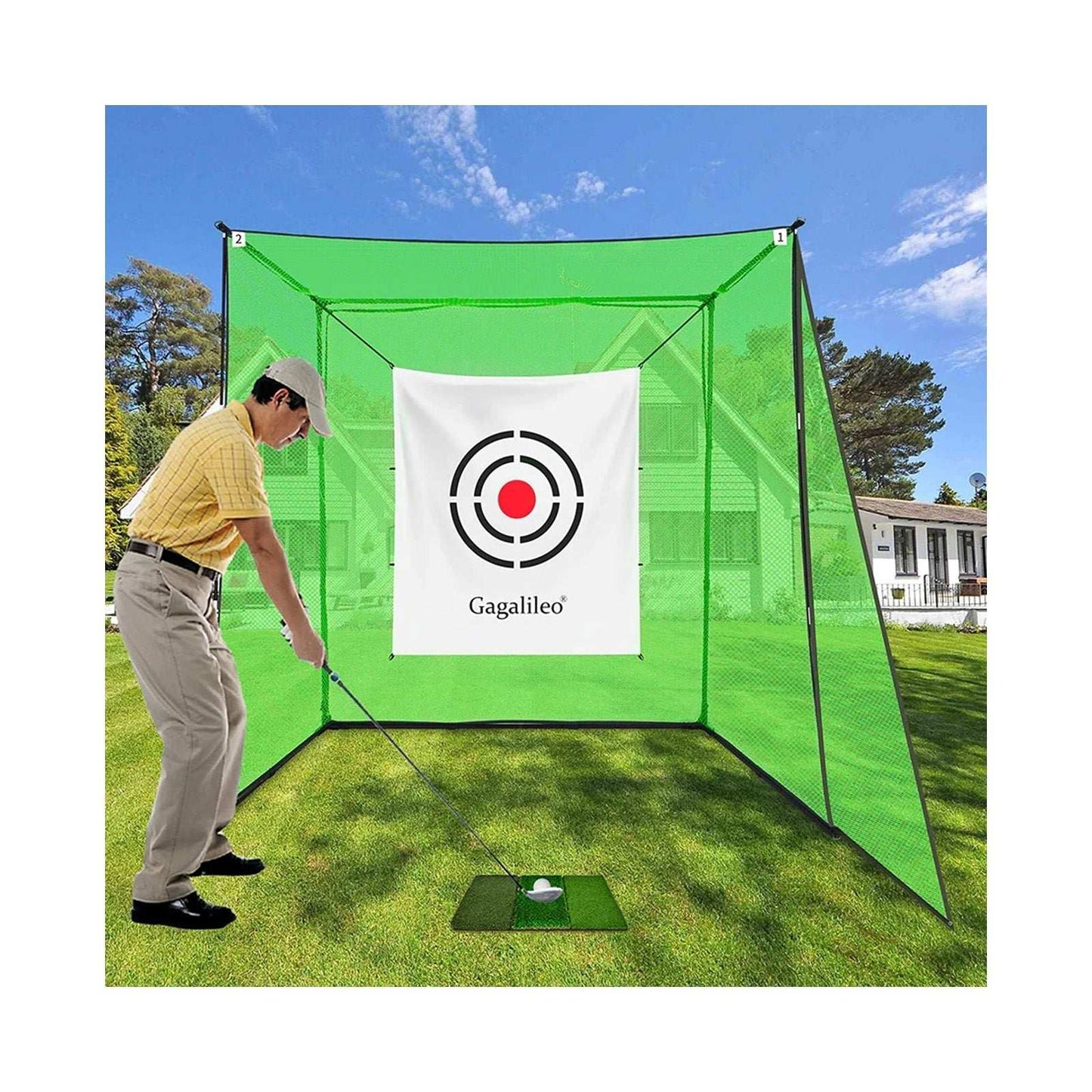 Kapler Golf Hitting Practice Cage 7.7X7.7X4.6 ft