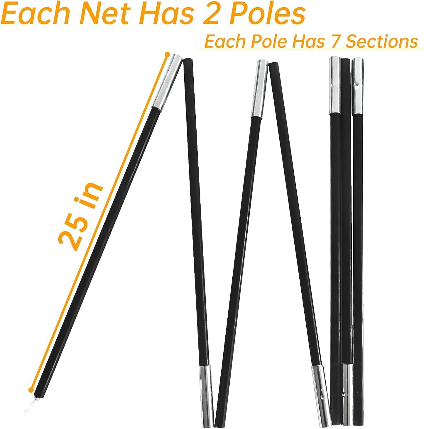 Kapler Replacement softball Rods 22x12x10ft