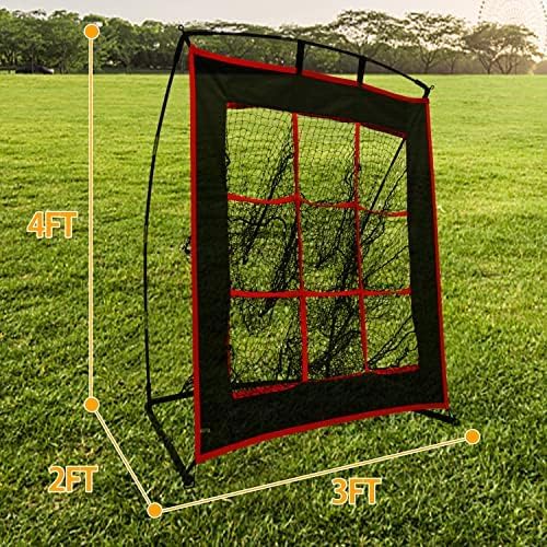 Kapler 9 hole Baseball Net for Pitching 4X3