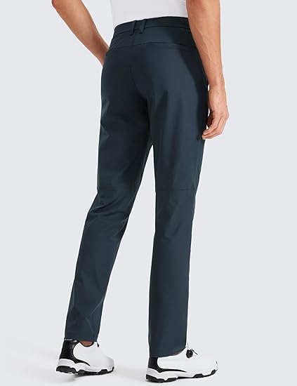 Kapler Men's All Day Comfy Golf Pants - 28"/30"/32"/34" Quick Dry Lightweight Work Casual Trousers with Pockets