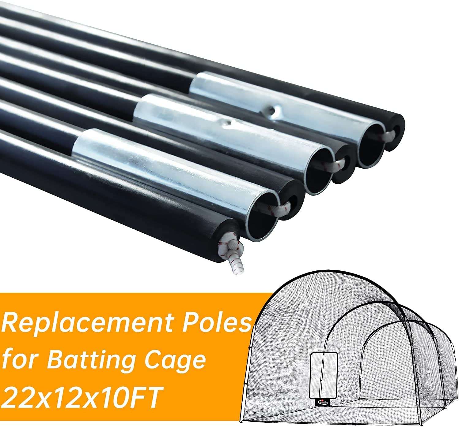 Kapler Replacement softball Rods 22x12x10ft