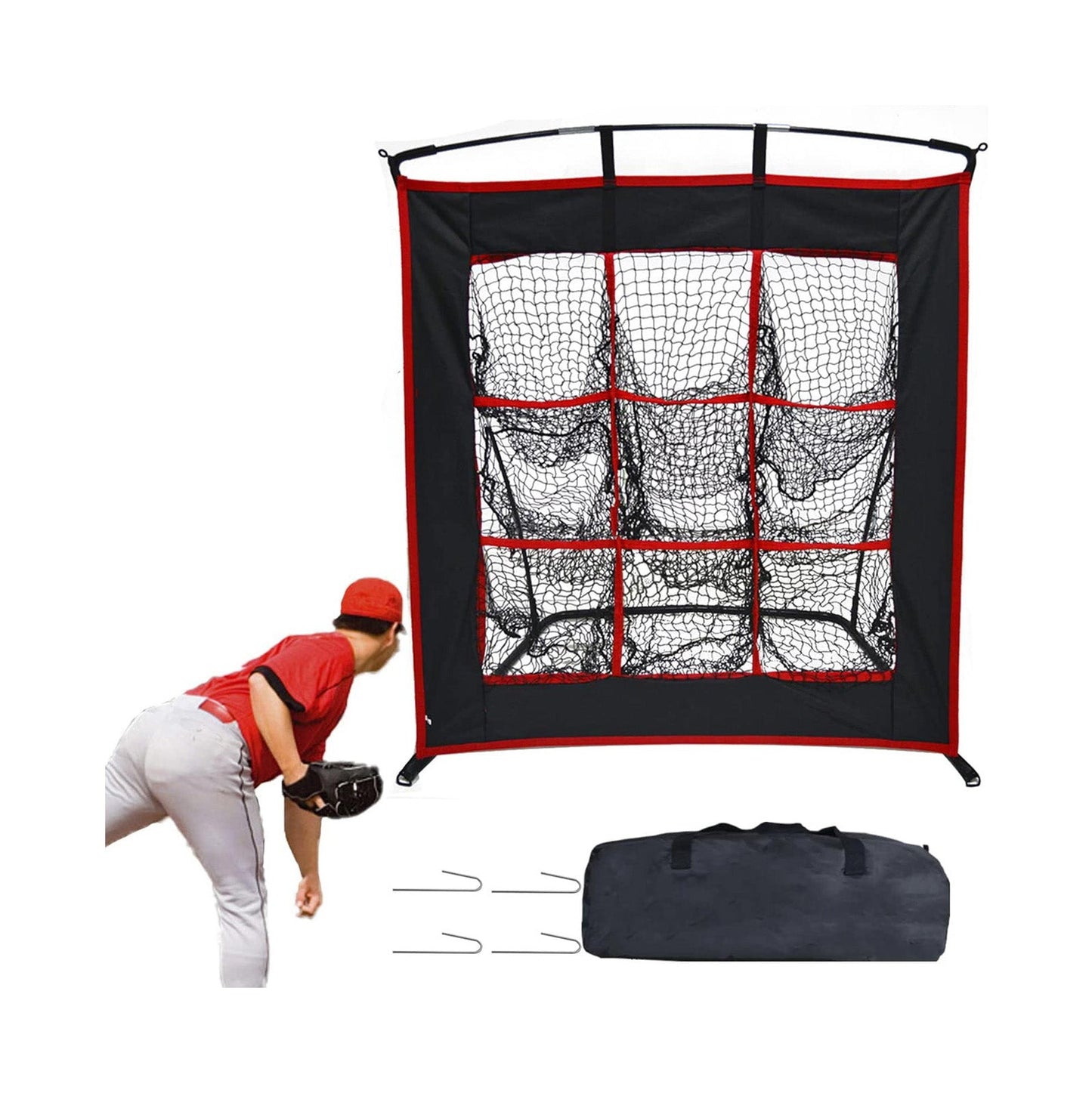 9 Hole Target Baseball pitching Net 48X 48
