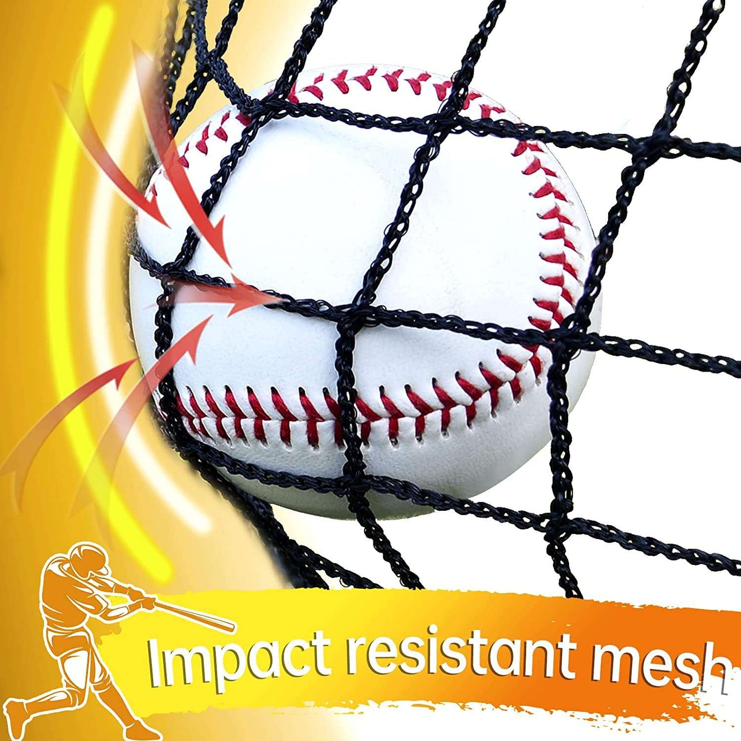 Kapler Baseball Replacement Hitting Net 22x12x10ft