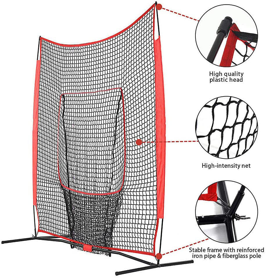 7'x7'Kapler Baseball & Softball Practice Hitting Pitching Net