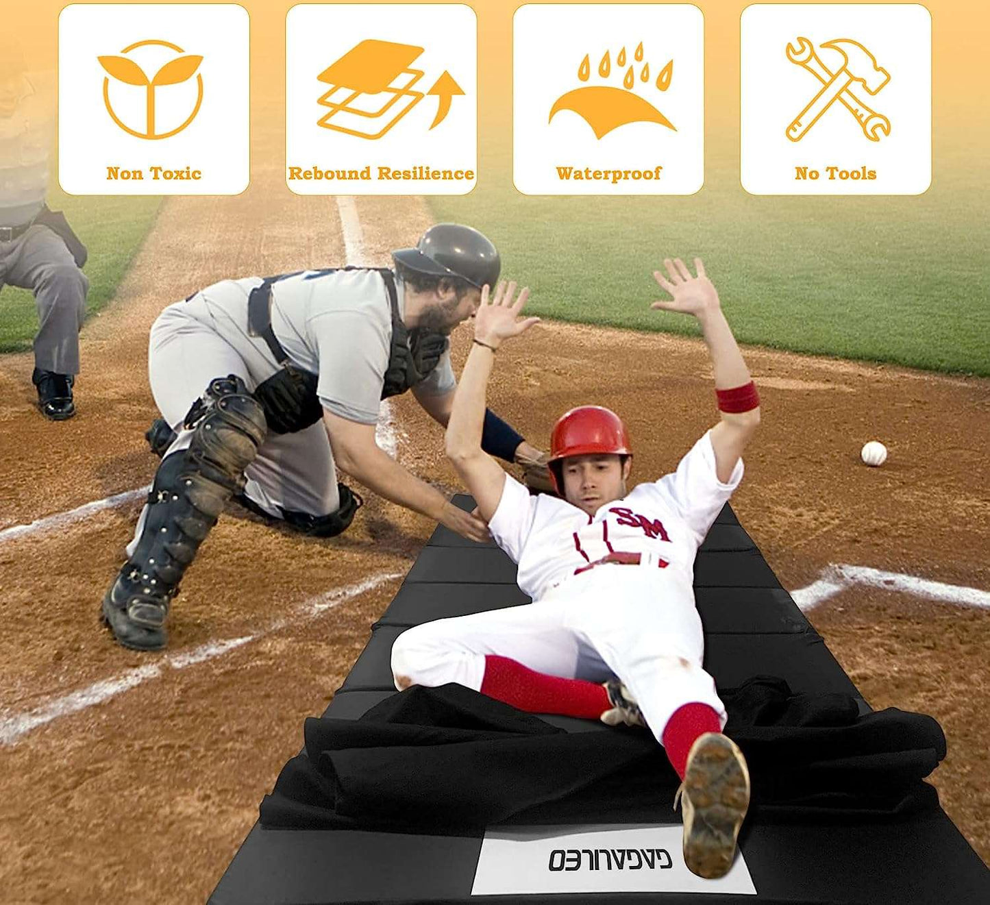 Kapler Slide Baseball Sliding Mat 10x3.6ft