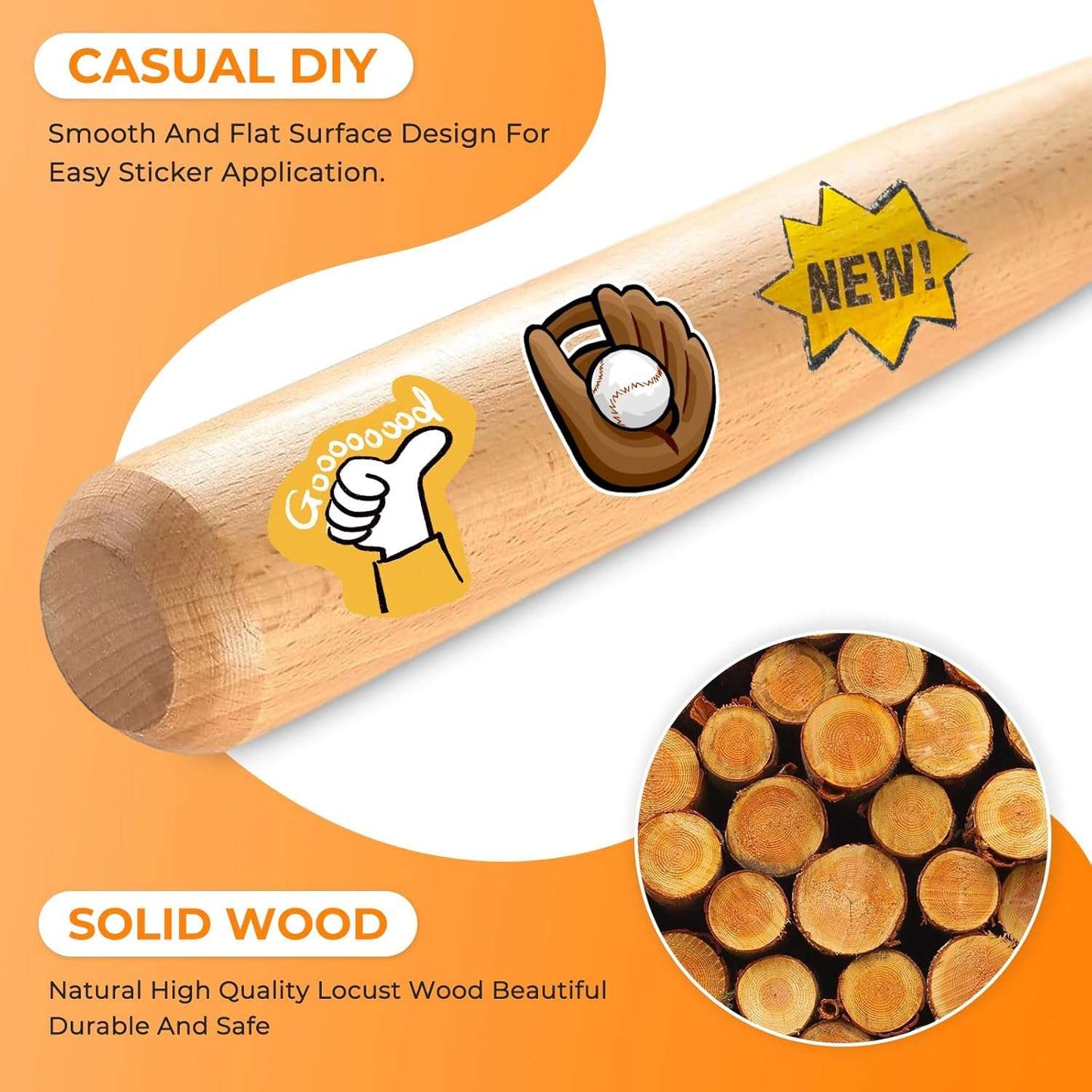 Kapler Wooden Baseball Bat