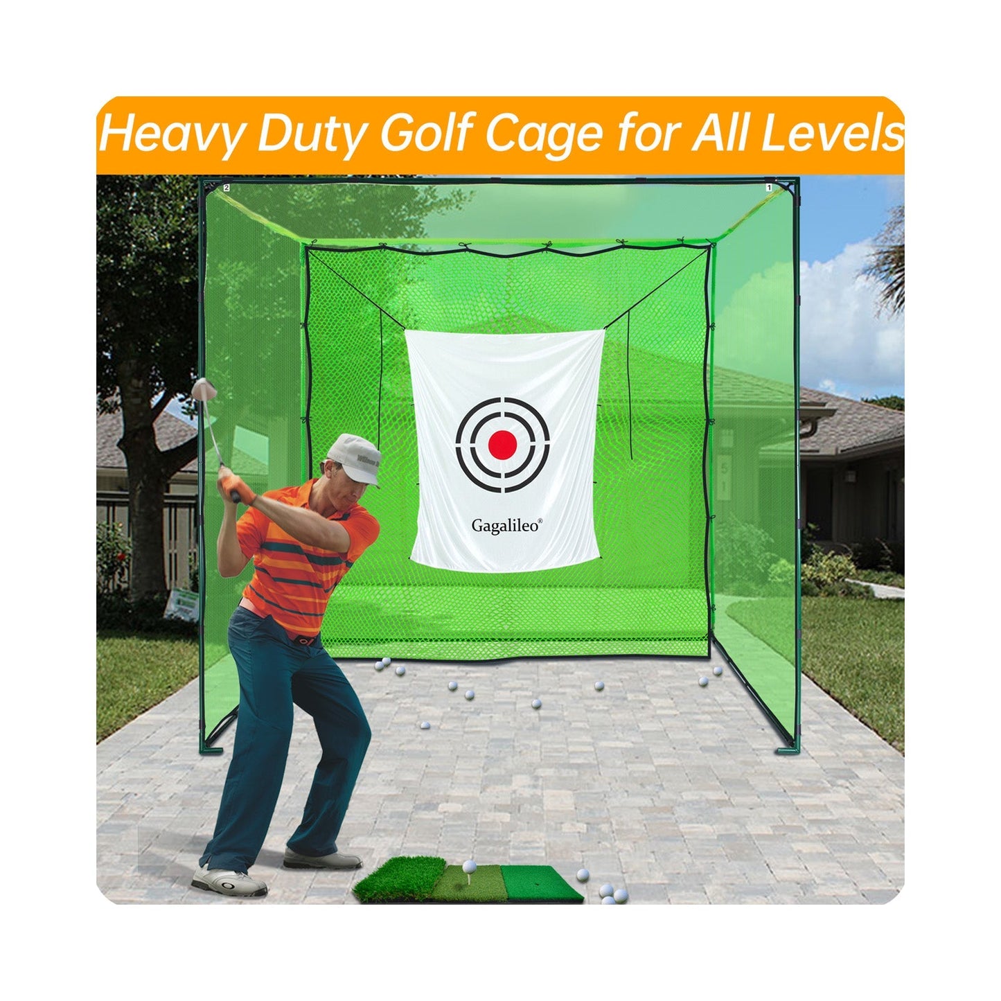 Kapler Golf Practice Cage 10X10X10ft