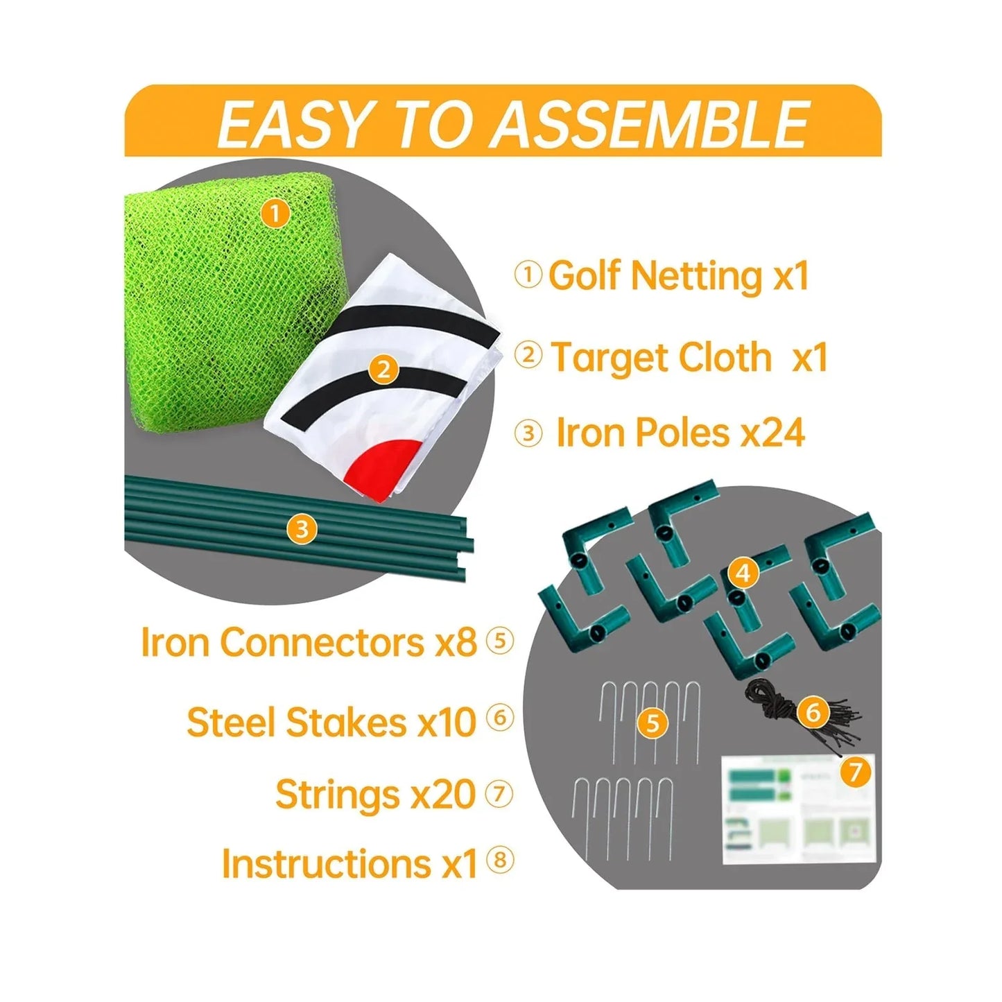 Kapler Golf Hitting cage 10x10x10ft - Kapler Sports