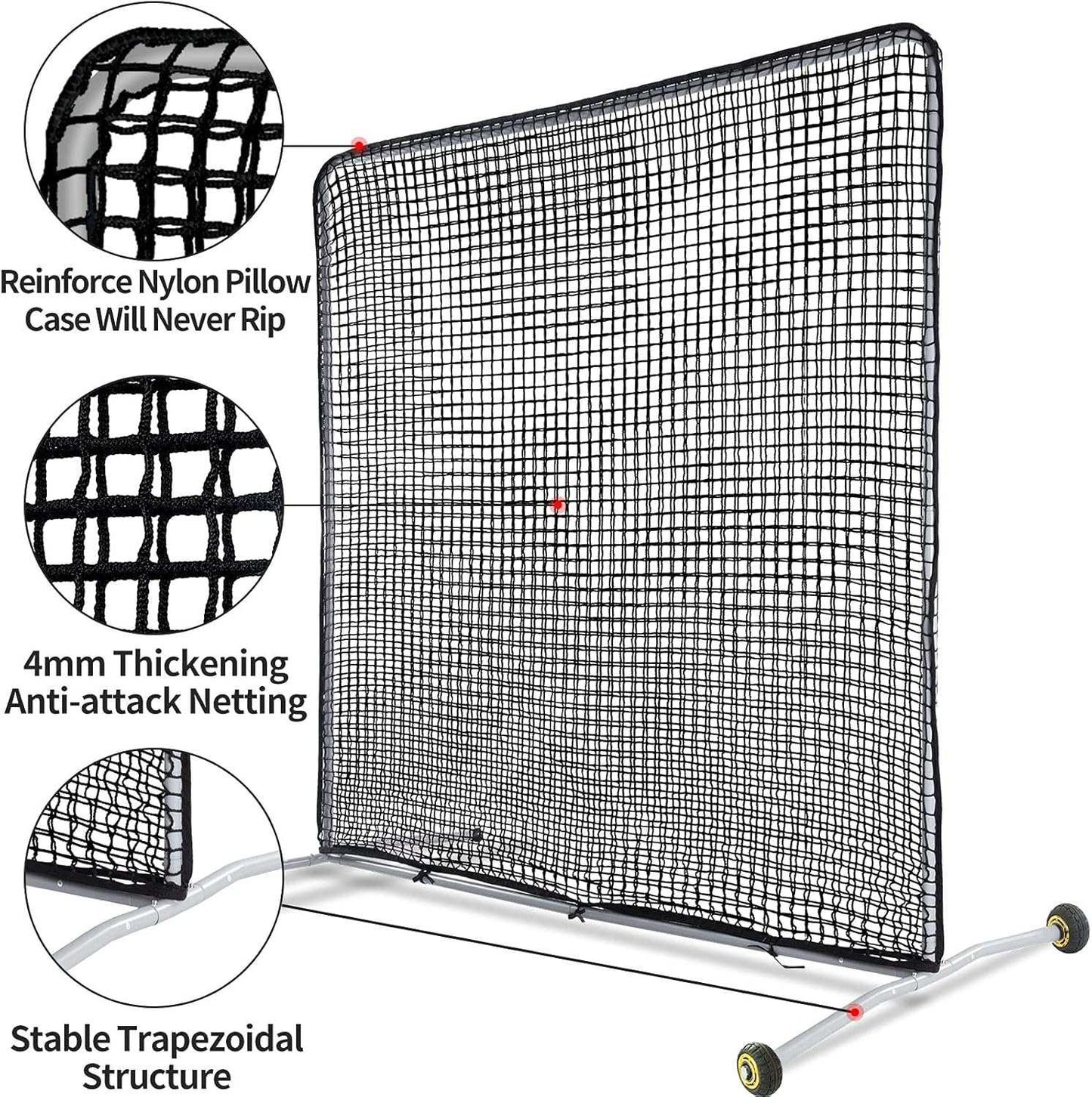 Kapler Baseball replacement Pitching Screen Protective Net 7x7Ft - Kapler Sports