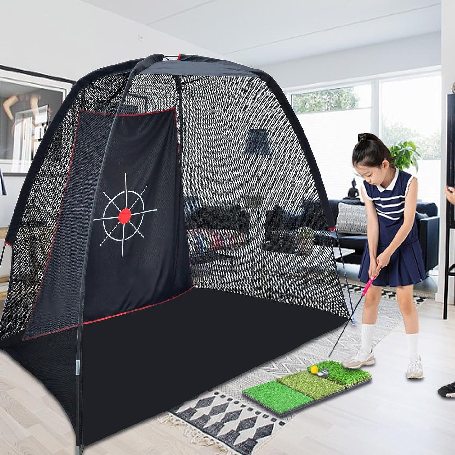 Kapler Portable Golf Net for Hitting Driving Golf Practice Nets 8x6FT