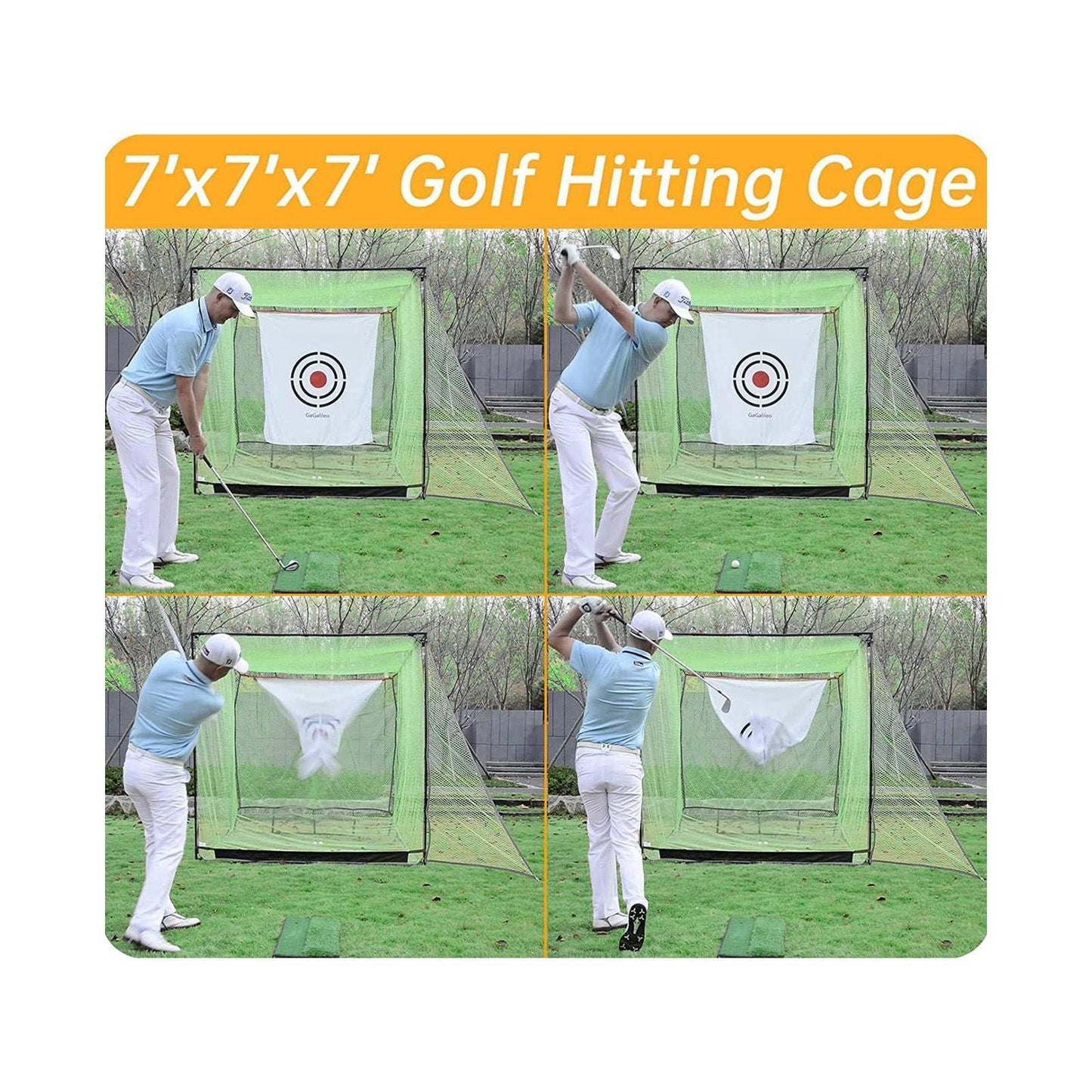 Kapler Golf Hitting Backyard Cage 7X7x7ft
