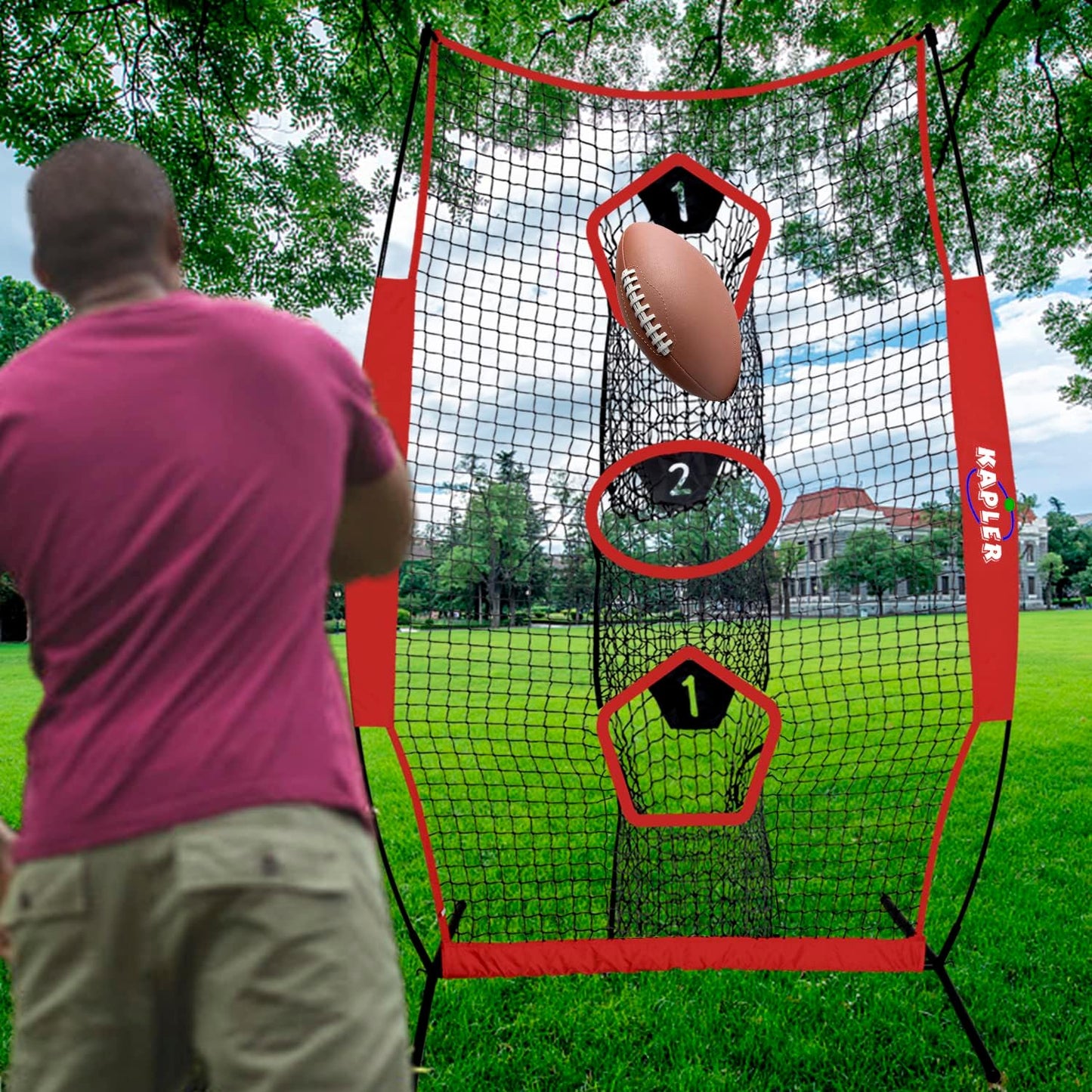 Kapler Football Throwing Net 7x5FT