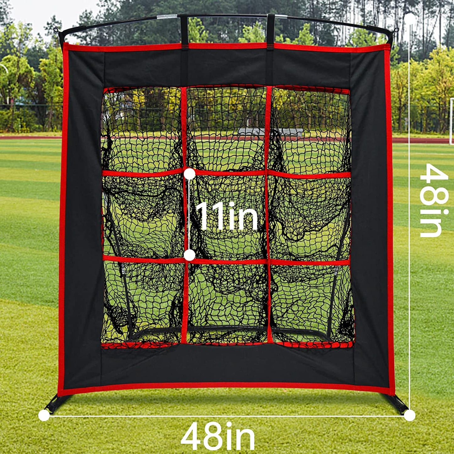 9 Hole Target Baseball Softball Pitching Net with Strike Zone-CAD