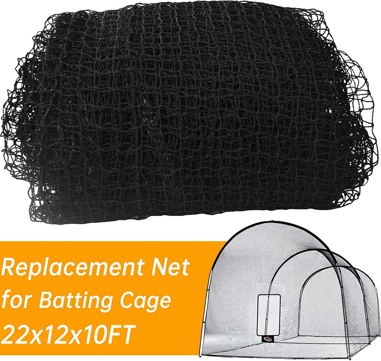 Kapler Baseball Replacement Hitting Net 22x12x10ft
