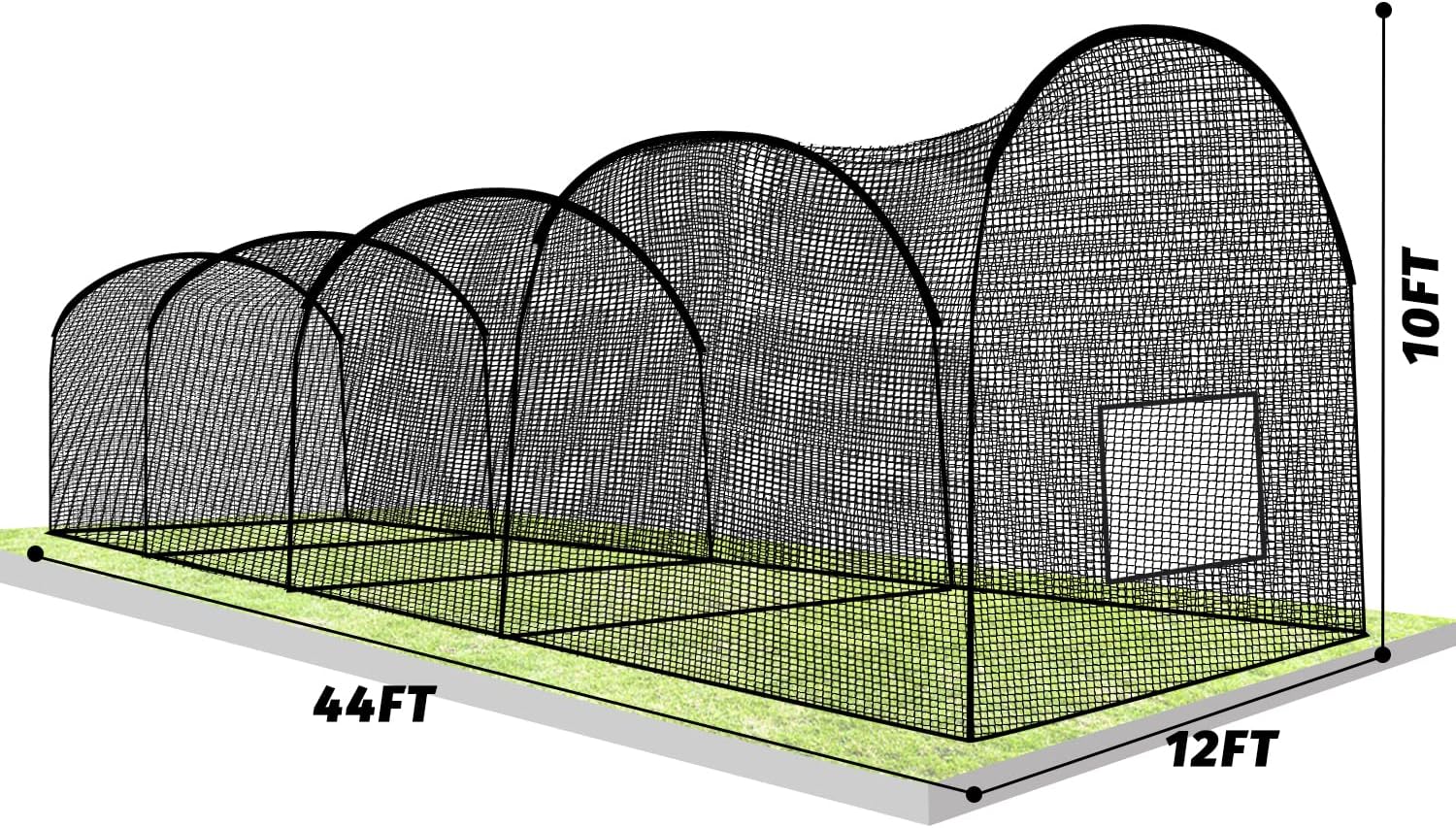 Kapler Baseball and Softball Batting Cage Net 44x12x10FTNet Only