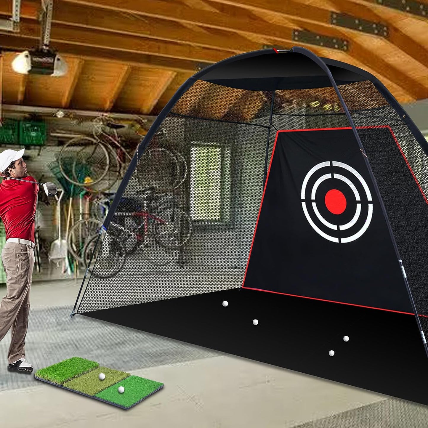 Kapler Golf Hitting Net 12X7ft with Carry Bag & Target