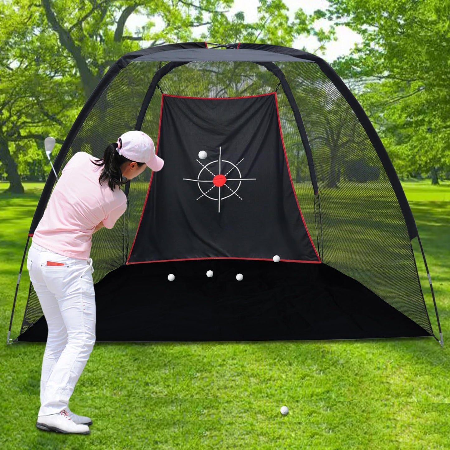 Kapler Portable Golf Net for Hitting Driving Golf Practice Nets 8x6FT