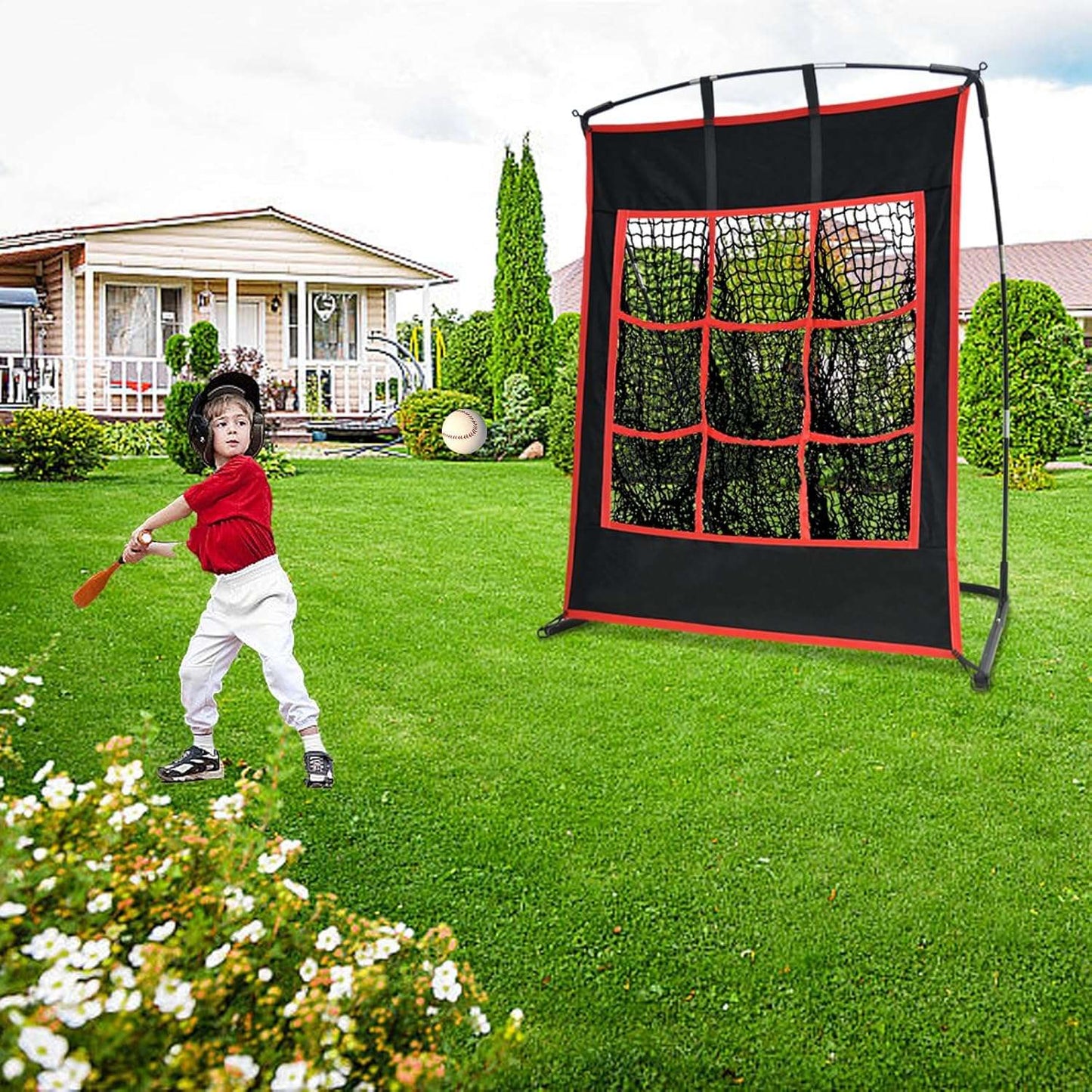 Kapler 9 hole Baseball Net for Pitching 4X3
