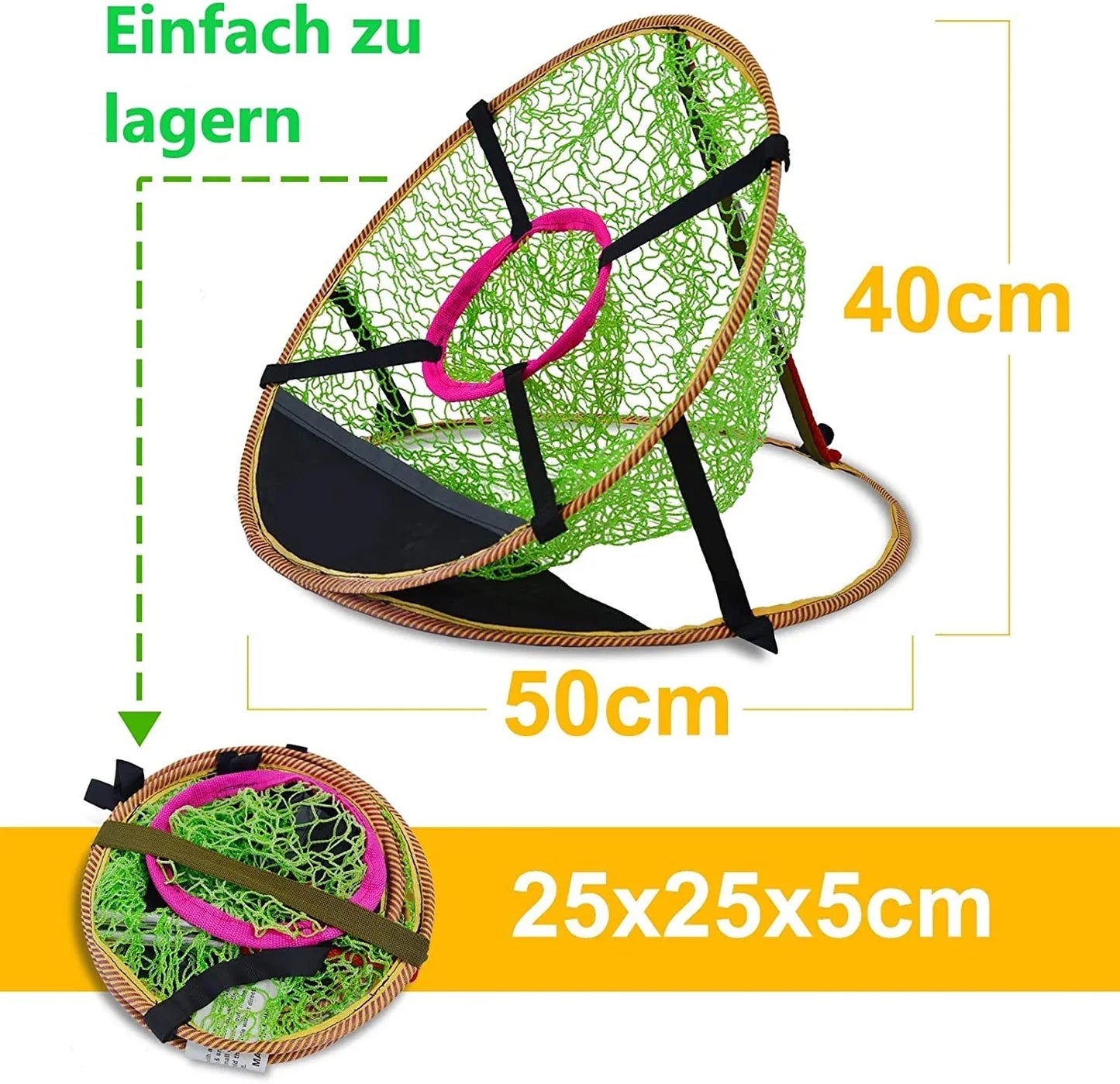 Filet golf pour chipping Net, Pop Up Golf Chipping Net, Chipping Golf Chipping, Practice Net, 52 x 52 x 40 cm - Kapler Sports