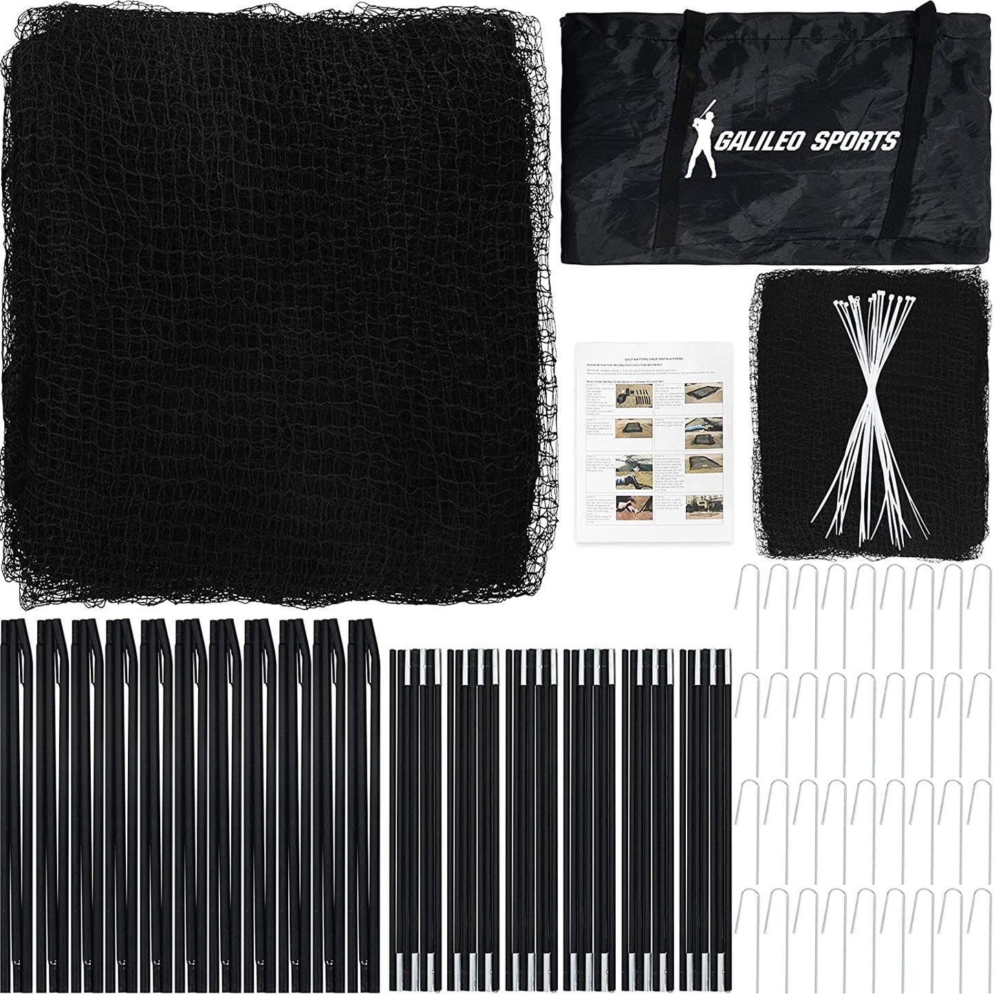 Kapler Batting Cage Baseball Net 44X12X10ft