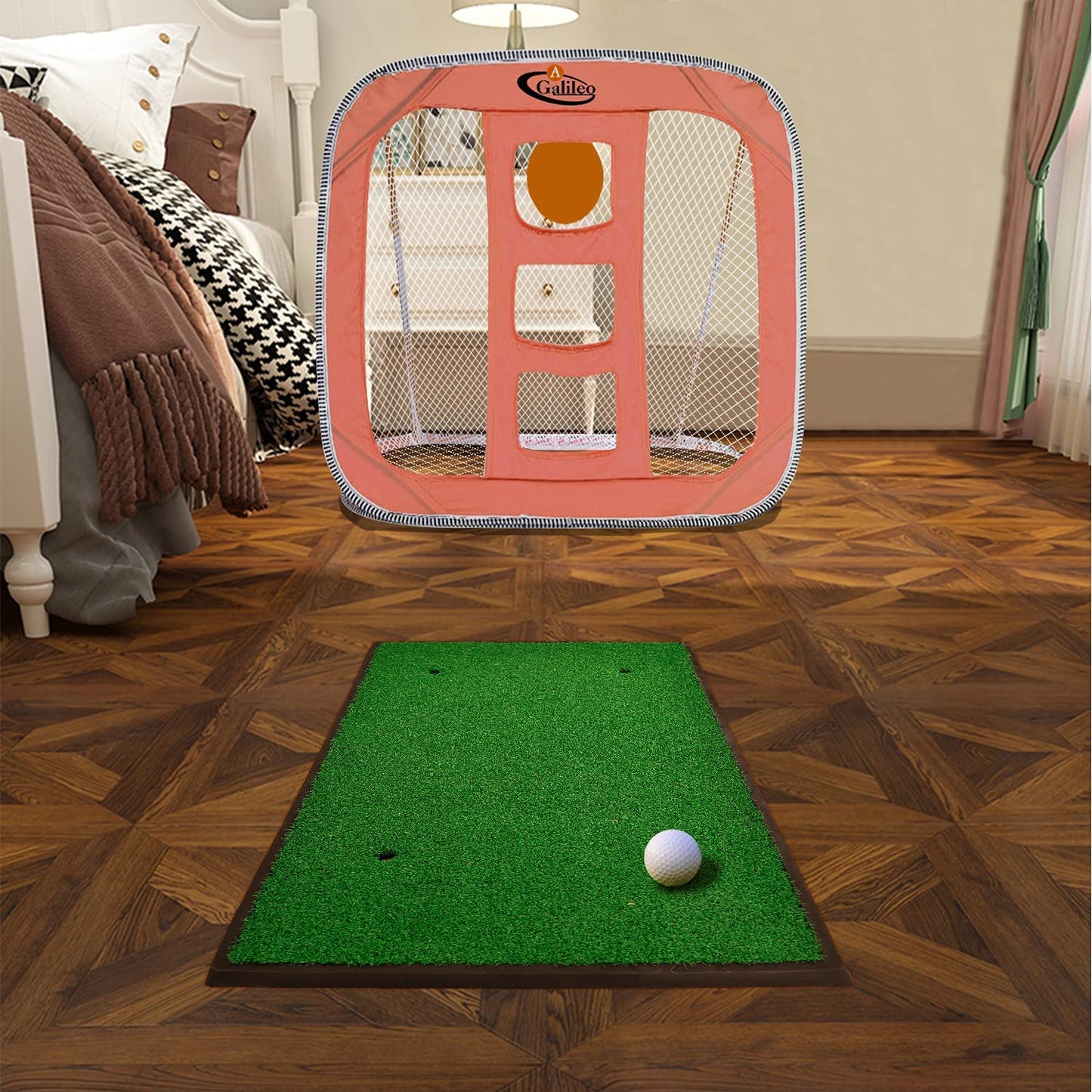 Kapler Sports Golf Hitting Mats Golf Turf Putting Grass Mat Golf Training Practice Turf with Tee Equipment | 12''x24''