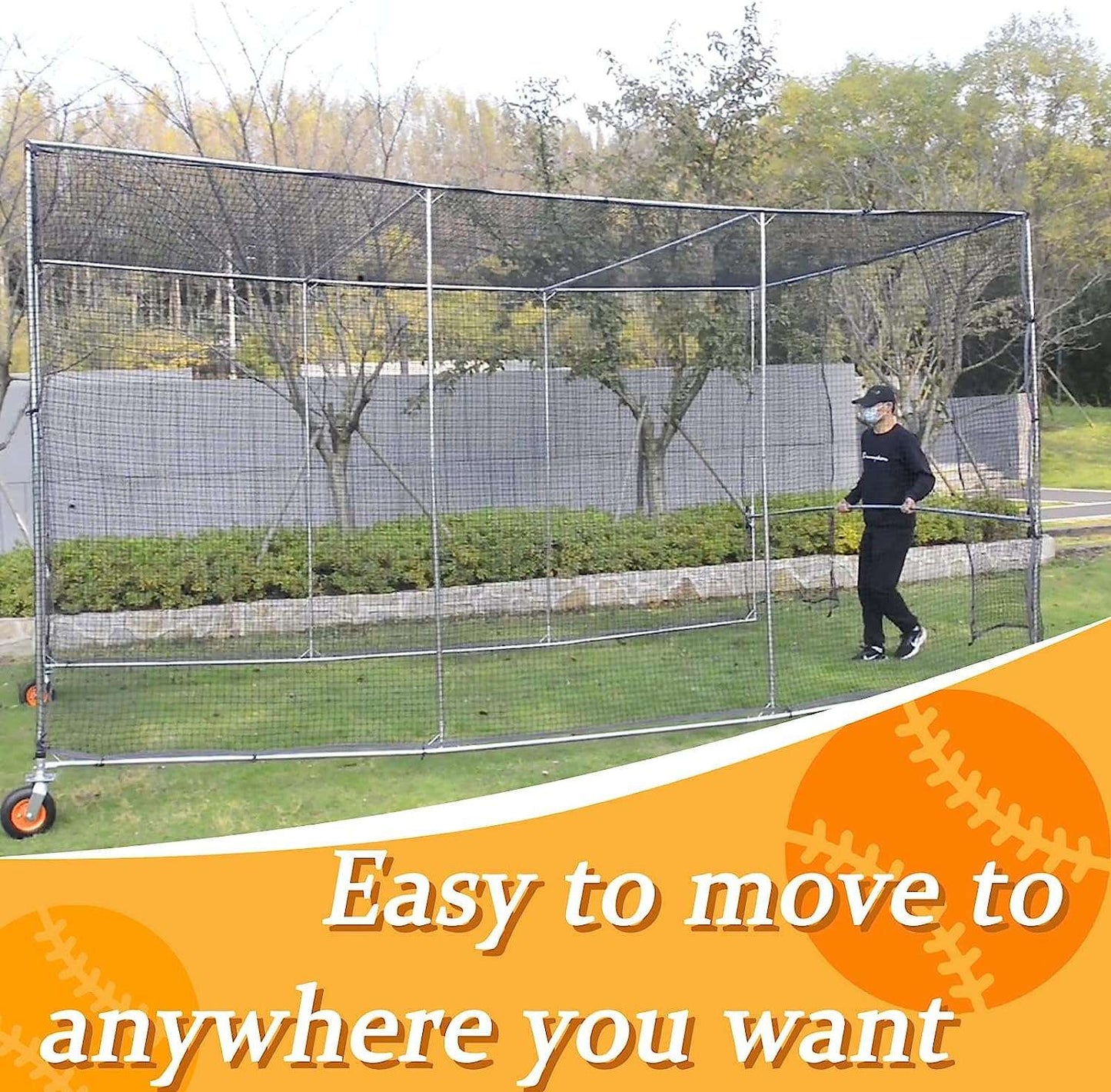 Kapler Baseball Pitching Cage 16X10X8ft