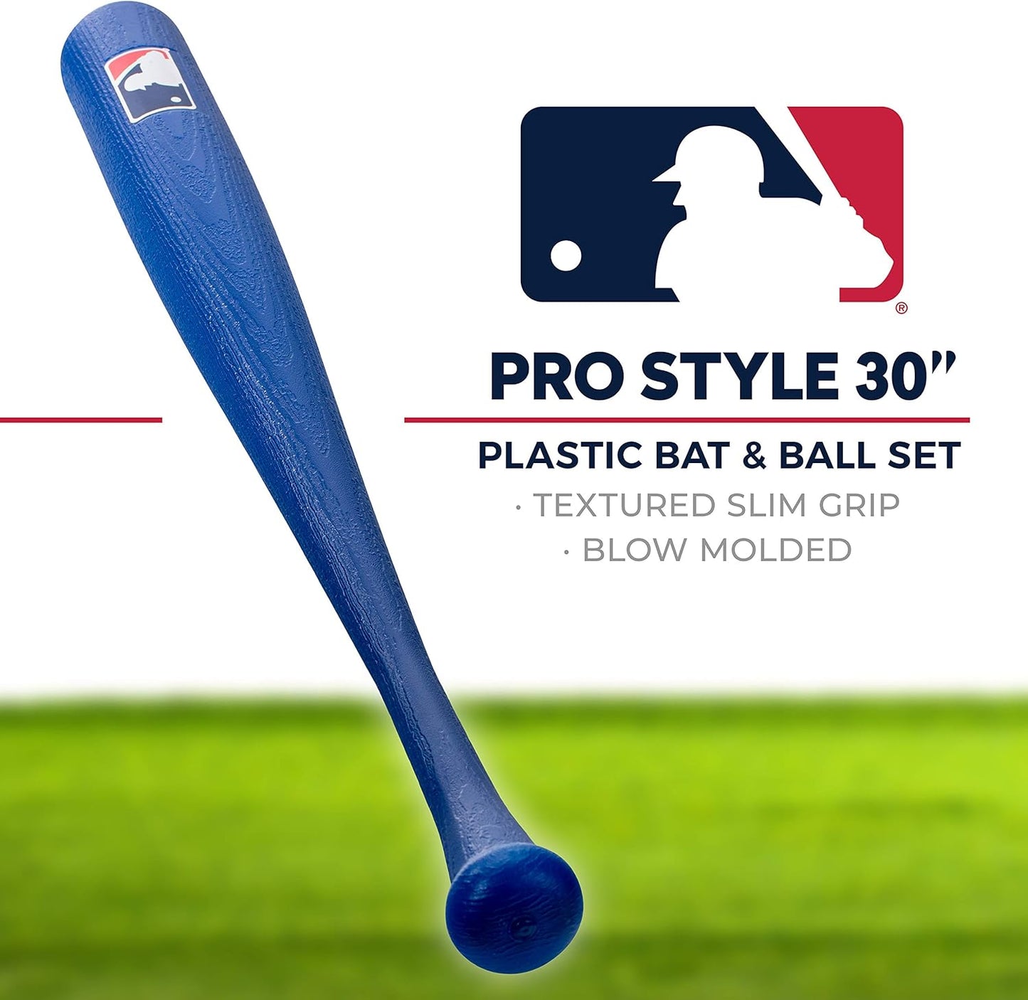 Kapler Sports Kids Baseball Bat and Ball Set - Lightweight 30" Youth Plastic Bat - Multiple Colors