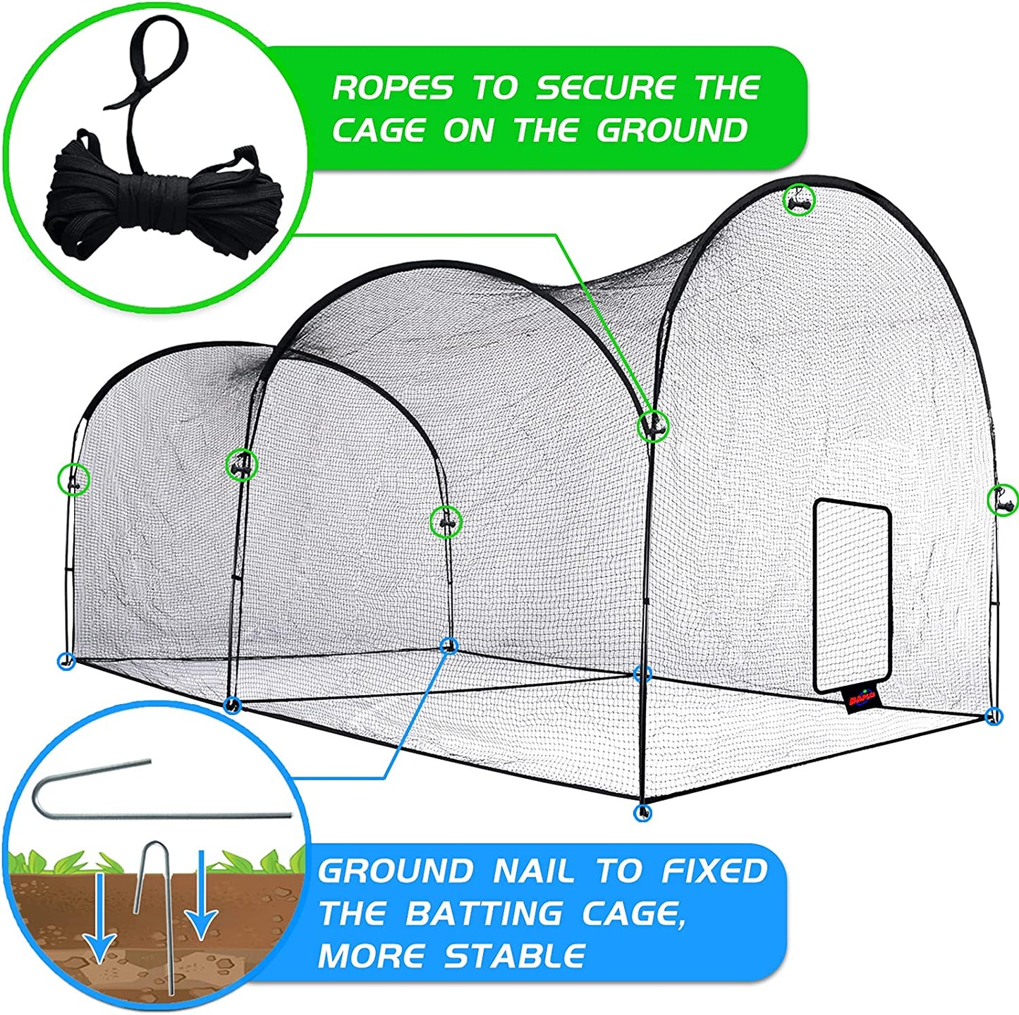 221210Baseball Softball Batting Cage / HeavyLarge Batting Cages