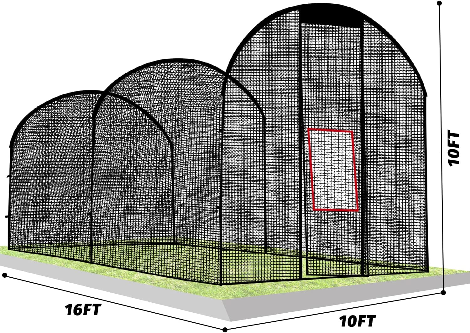 Kapler Batting Cage Net 16x10x10FT (Only Net)