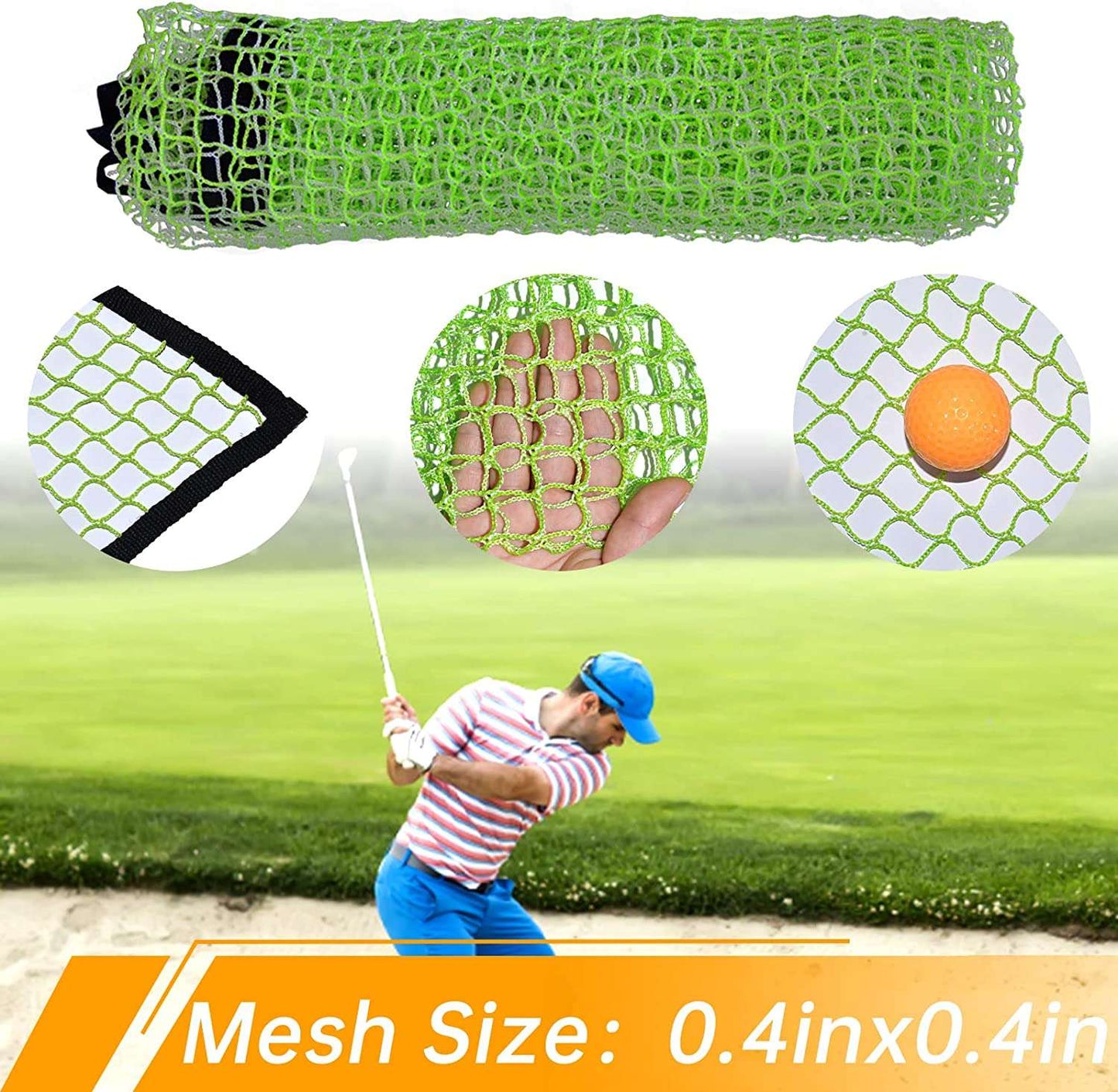 30x10 Kapler Golf Cage Replacement Net Piece/Good resilience