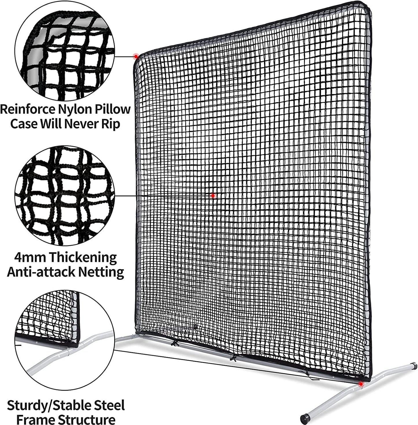 7x7Baseball Screen Pitching Protective Net/ Softball Pitching Screen