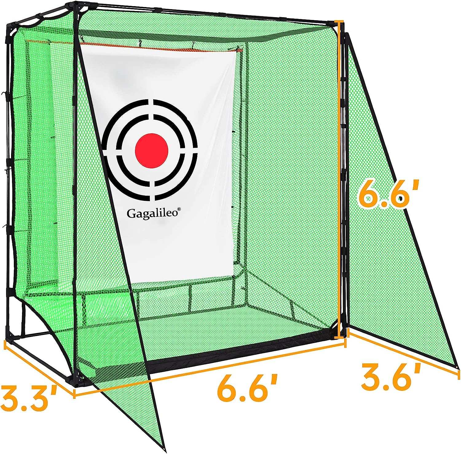 6.6x6.6X3.3 Kapler Golf Net Hitting Cage/ Practice Driving Net/ Backyard