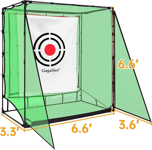 6.6x6.6X3.3 Kapler Golf Net Hitting Cage/ Practice Driving Net/ Backyard - Kapler Sports