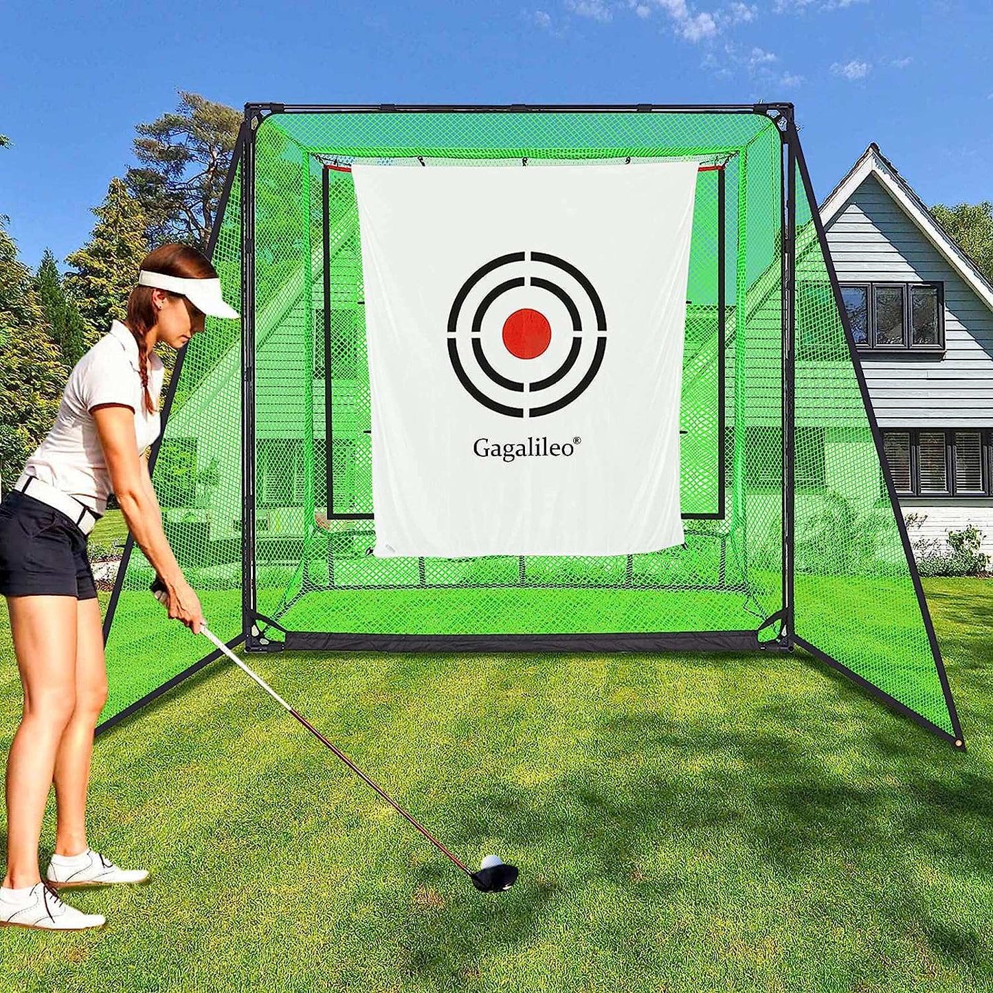 6.6x6.6X3.3 Kapler Golf Net Hitting Cage/ Practice Driving Net/ Backyard