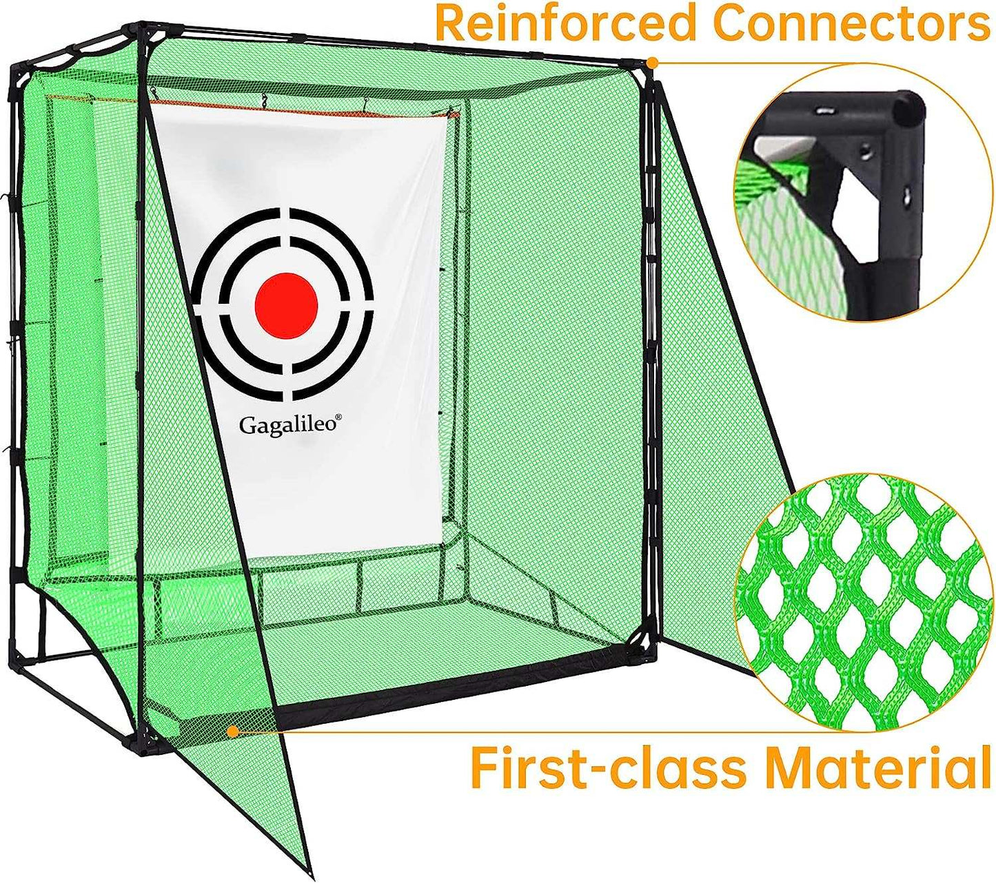 6.6x6.6X3.3 Kapler Golf Net Hitting Cage/ Practice Driving Net/ Backyard