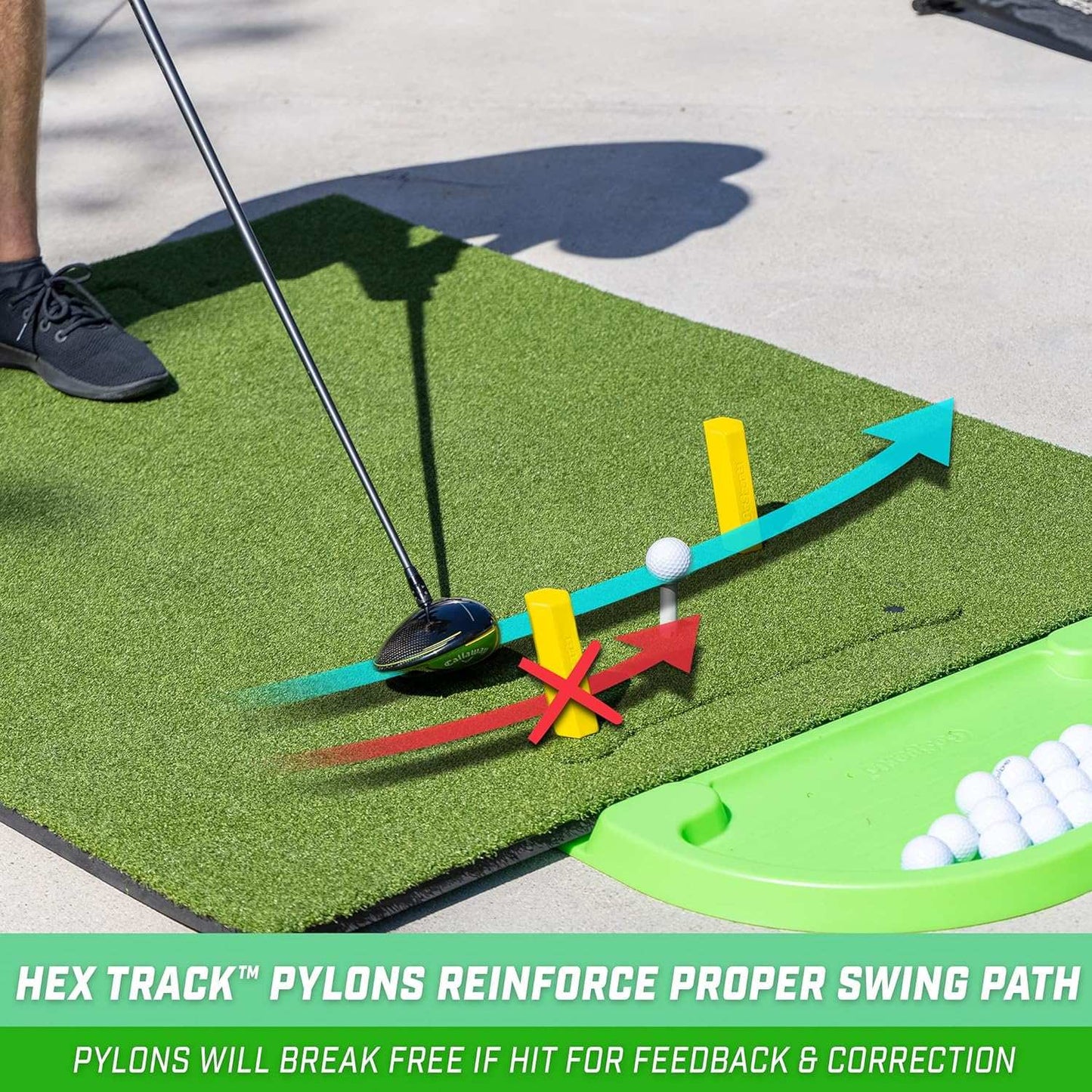 Kapler 5 ft x 4 ft PRO Golf Practice Hitting Mat, Includes 5 Interchangeable Inserts for the Ultimate At-Home Instruction