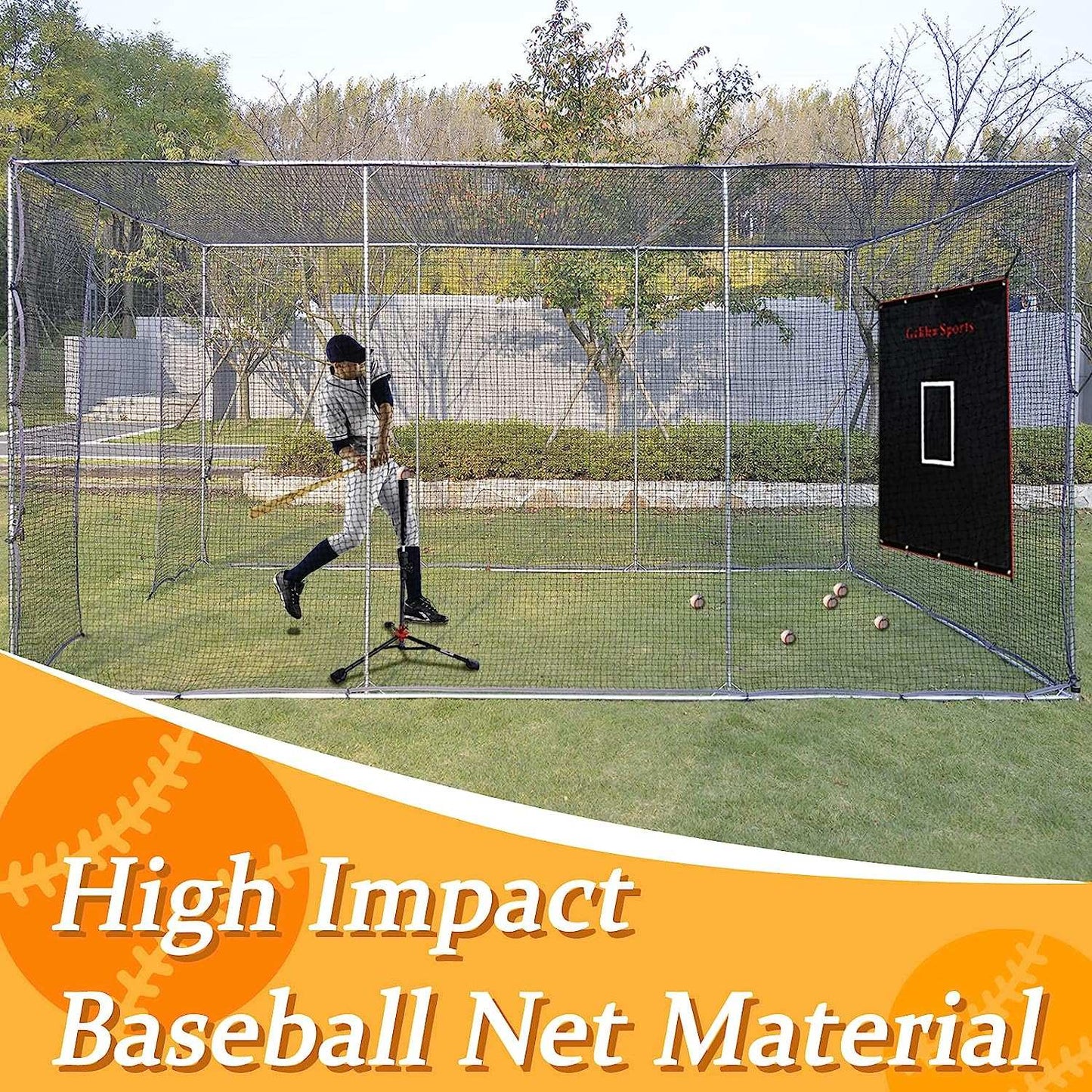 Kapler Baseball Pitching Cage 16X10X8ft