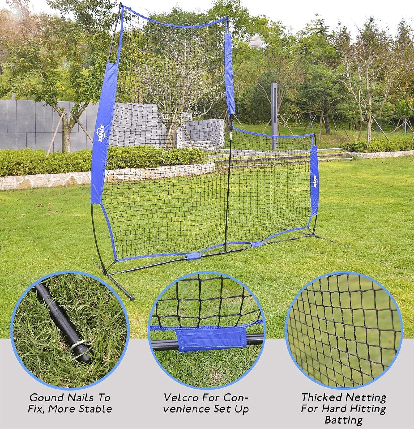 7X7ft Barrier L Screen Baseball Pitching Screen -CAD - Kapler Sports