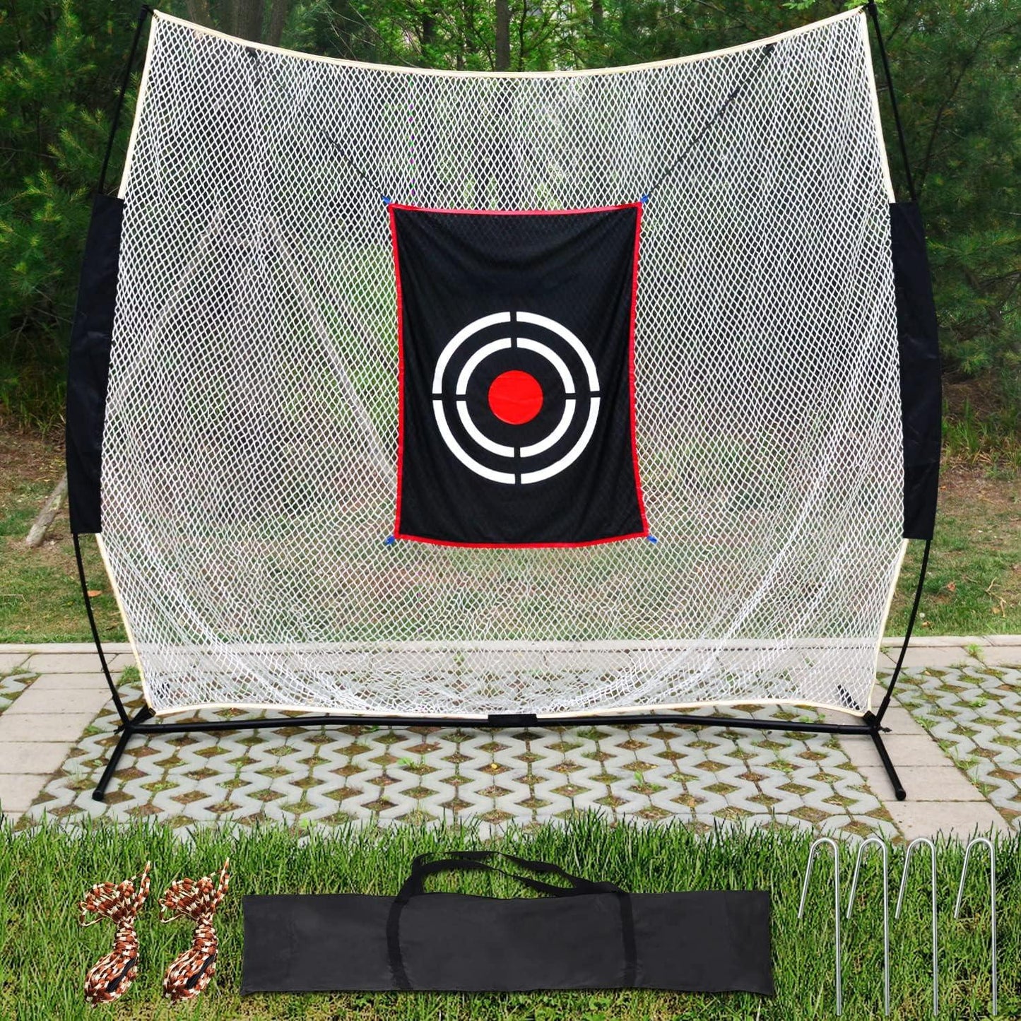 Kapler Portable Golf Driving Practice Net 7x7 FT with Carry Bag and Target - Kapler Sports