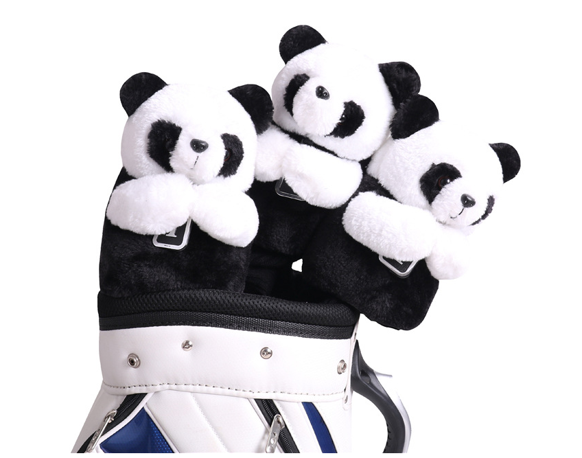 Panda-style 3 pieces golf head covers | Kapler Sports