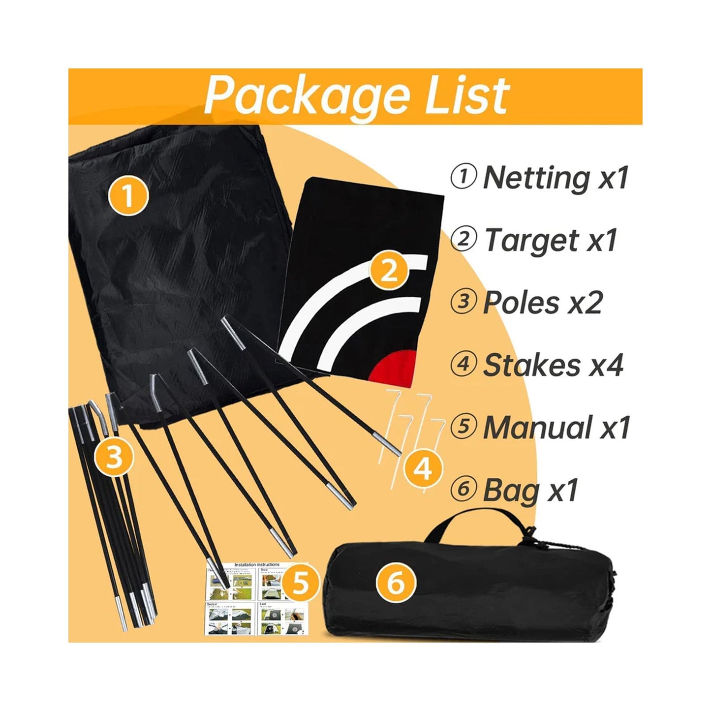 Kapler Golf Practice Net Complete Set: Real Golf Balls, Turf Mat, Tees, Target, Bag & Hat | Indoor/Outdoor Backyard | Perfect Gift for Men